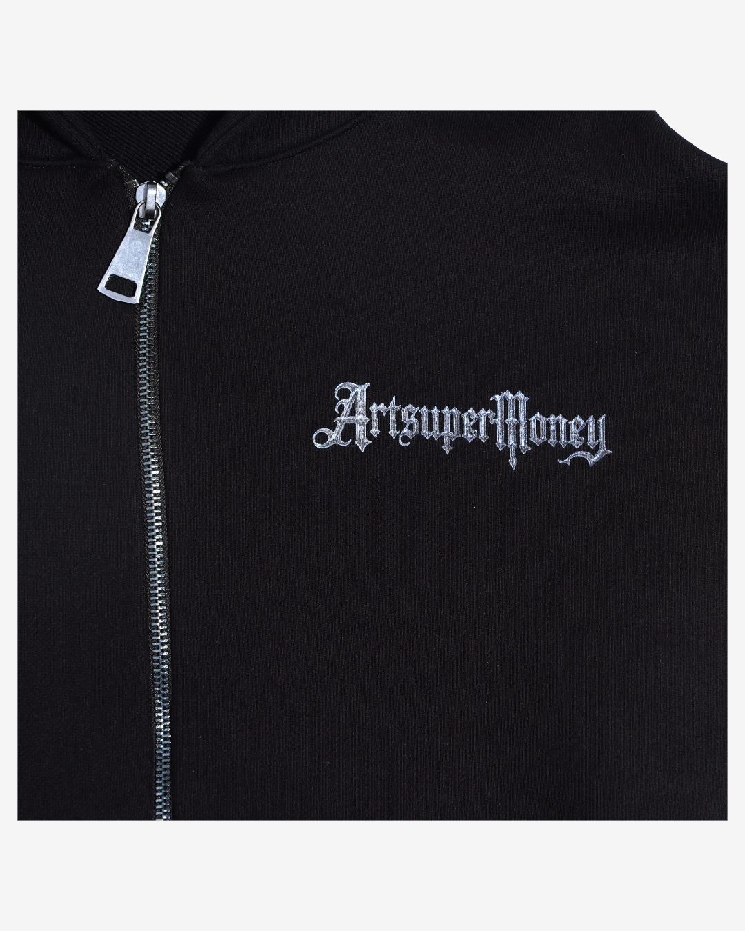 ART SUPERMONEY ZIP HOODIE T-BAR BLACK