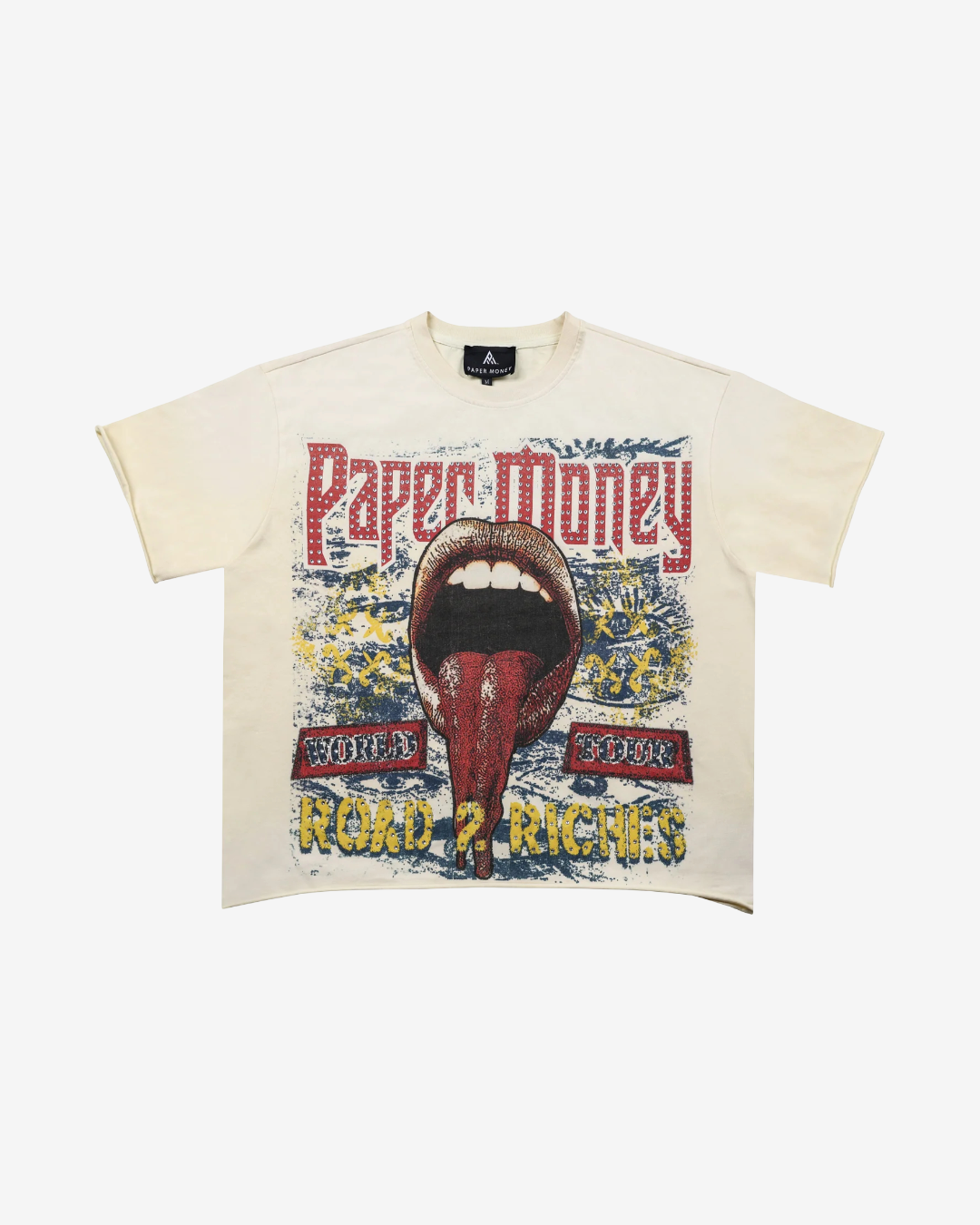 PAPER MONEY - FORTUNE Rhinestone S/S Tee BONE