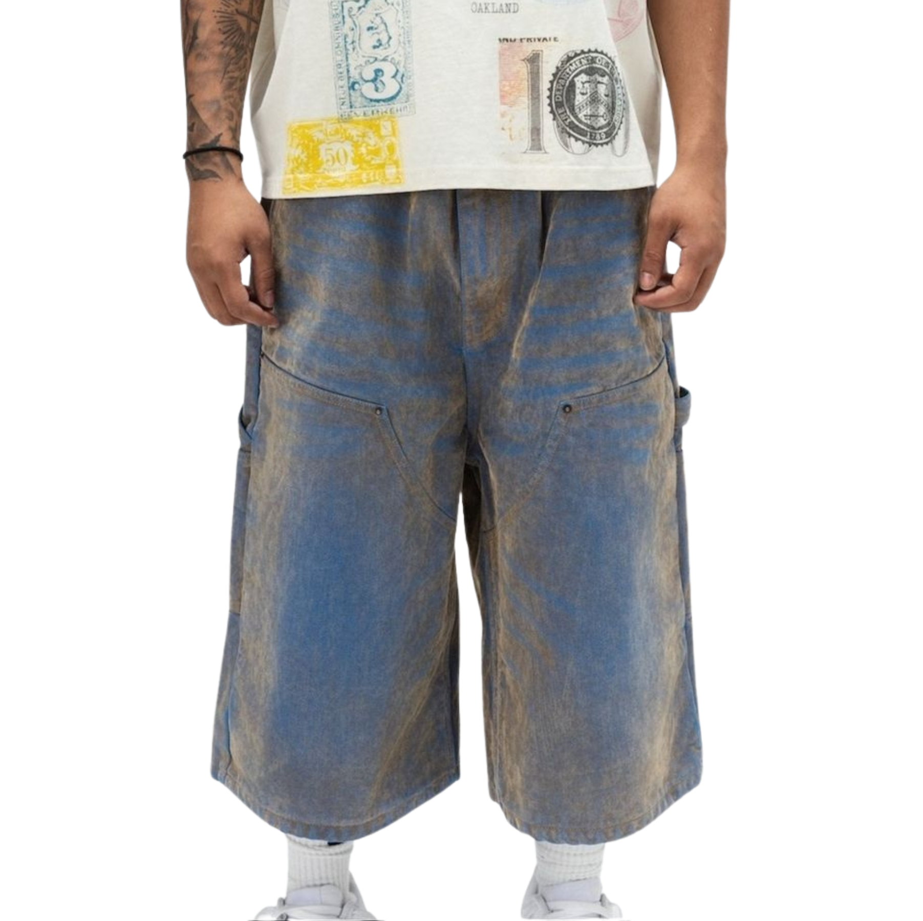 PAPER MONEY - FLOCK JORTS BLUE