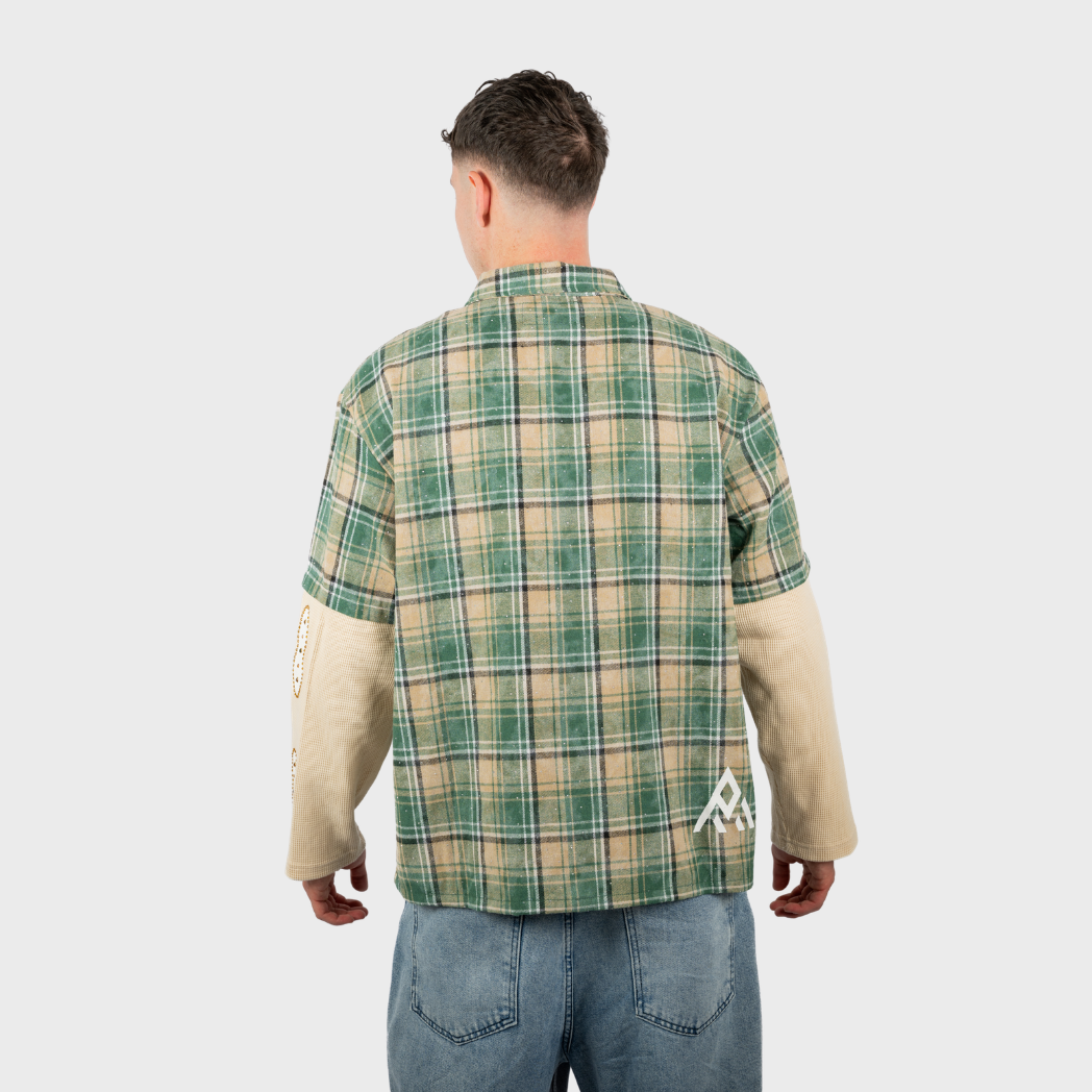 PAPER MONEY - CAMICIA LAYERED GREEN
