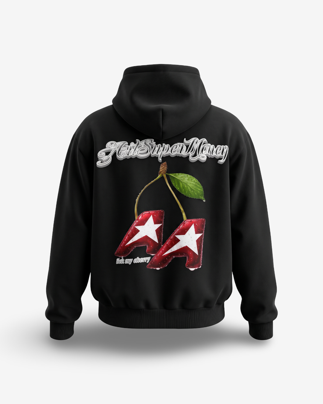 Artsupermoney Zip Hoodie Cherry - Nero