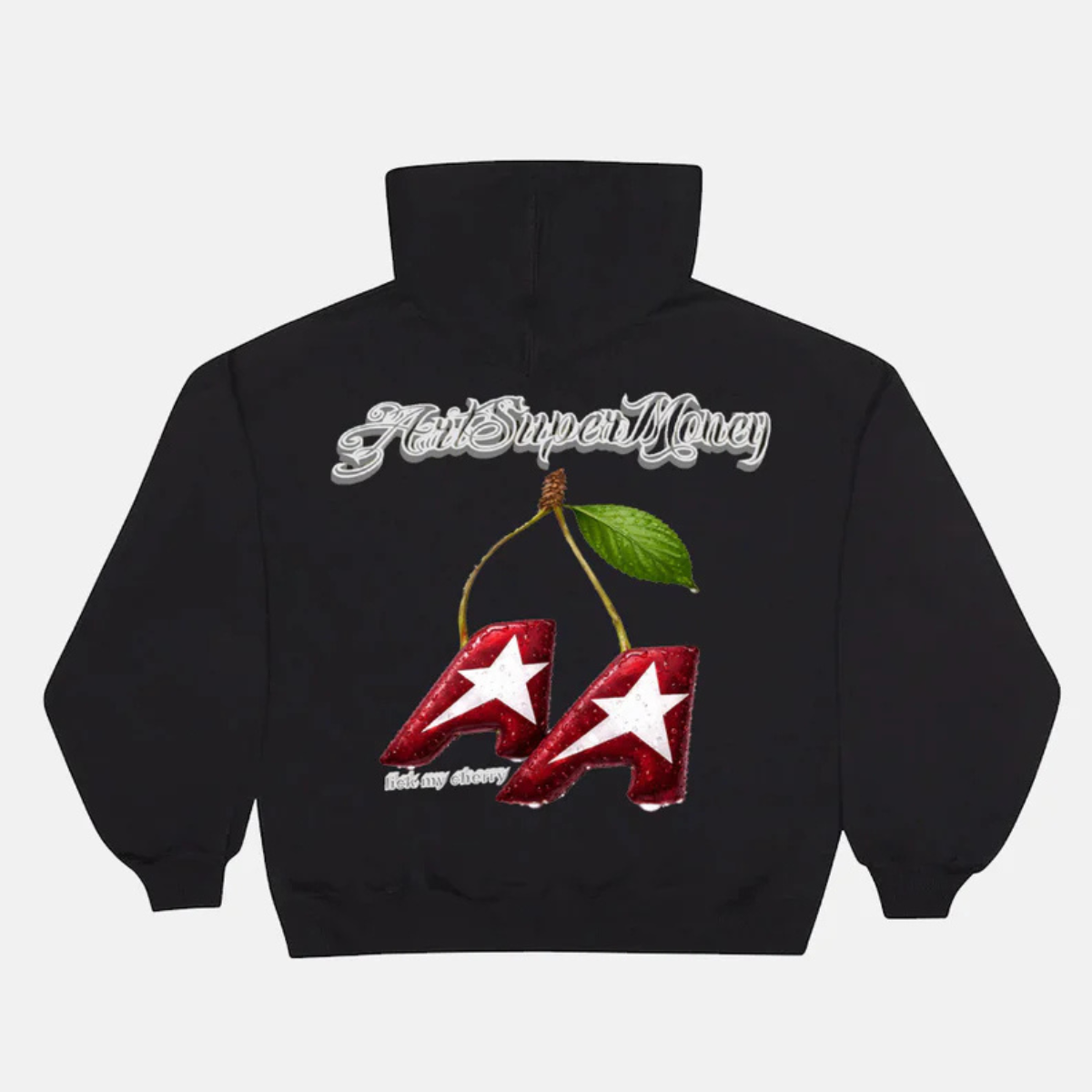 Artsupermoney Zip Hoodie Cherry - Nero