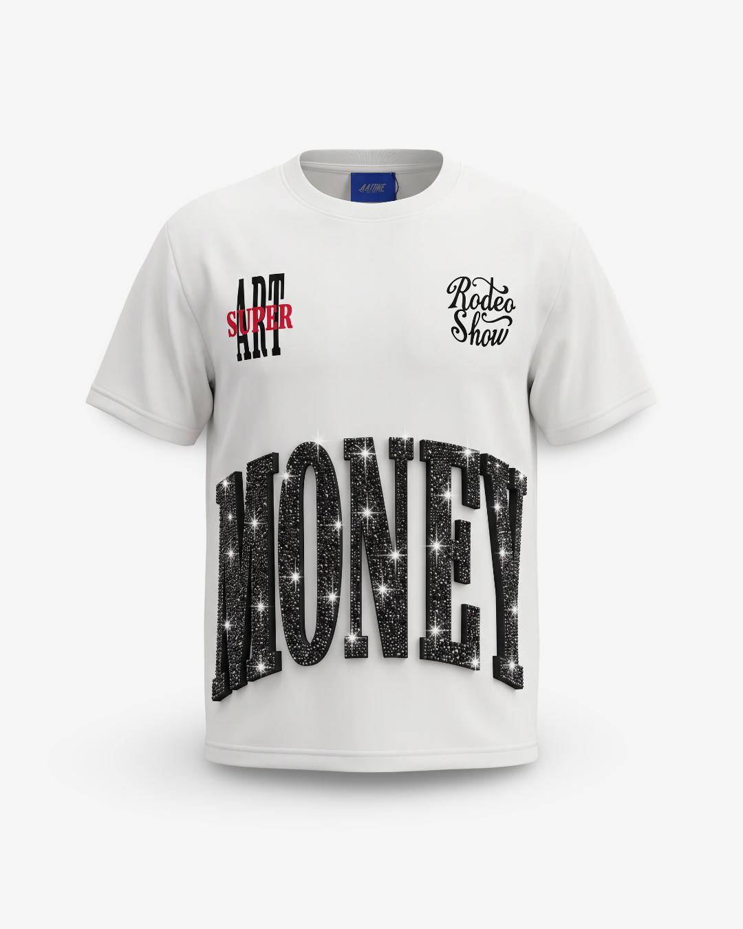 Artsupermoney Tee Crazy Bull - Off White