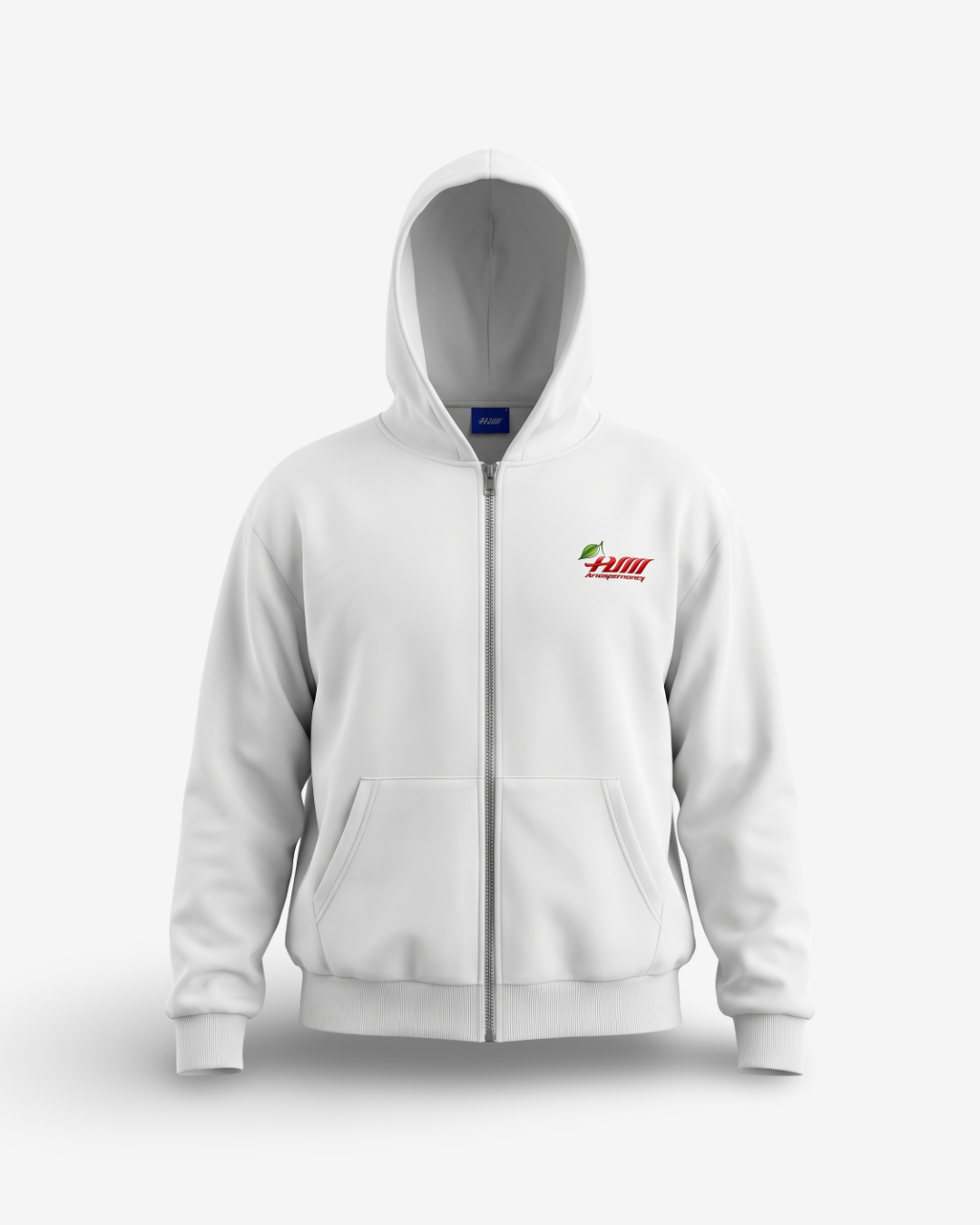 Artsupermoney Zip Hoodie Cherry - Off White