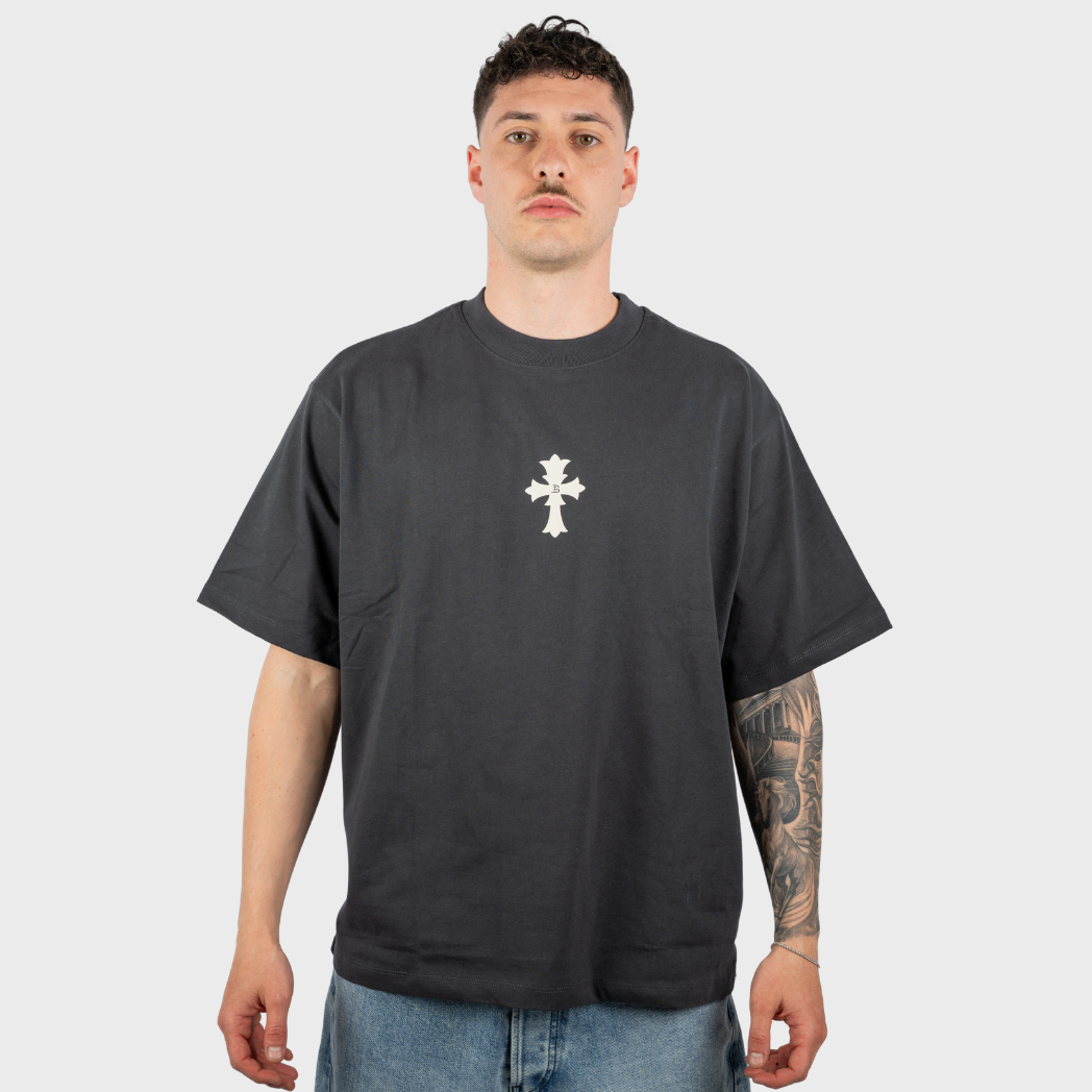 Black Island T Shirt Cross - Antrachite Grey