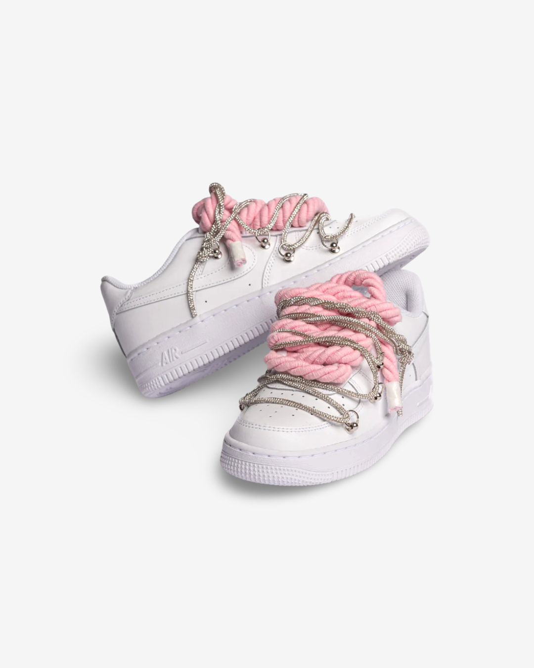 Air Force 1 White Rope Pink W/Overlaces