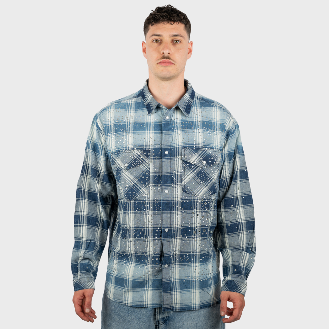 Black Island Crystal Shirt - Blue