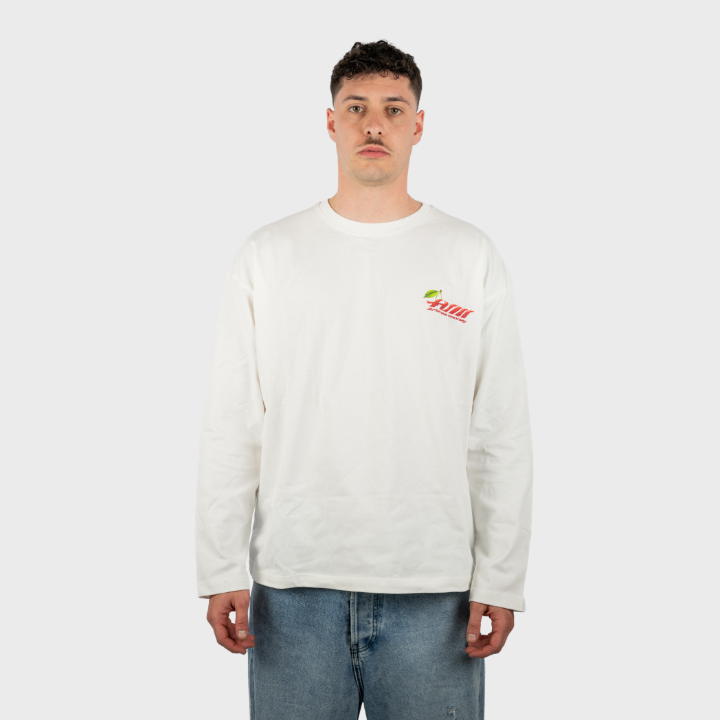 Artsupermoney Long Sleeve Cherry - Off white