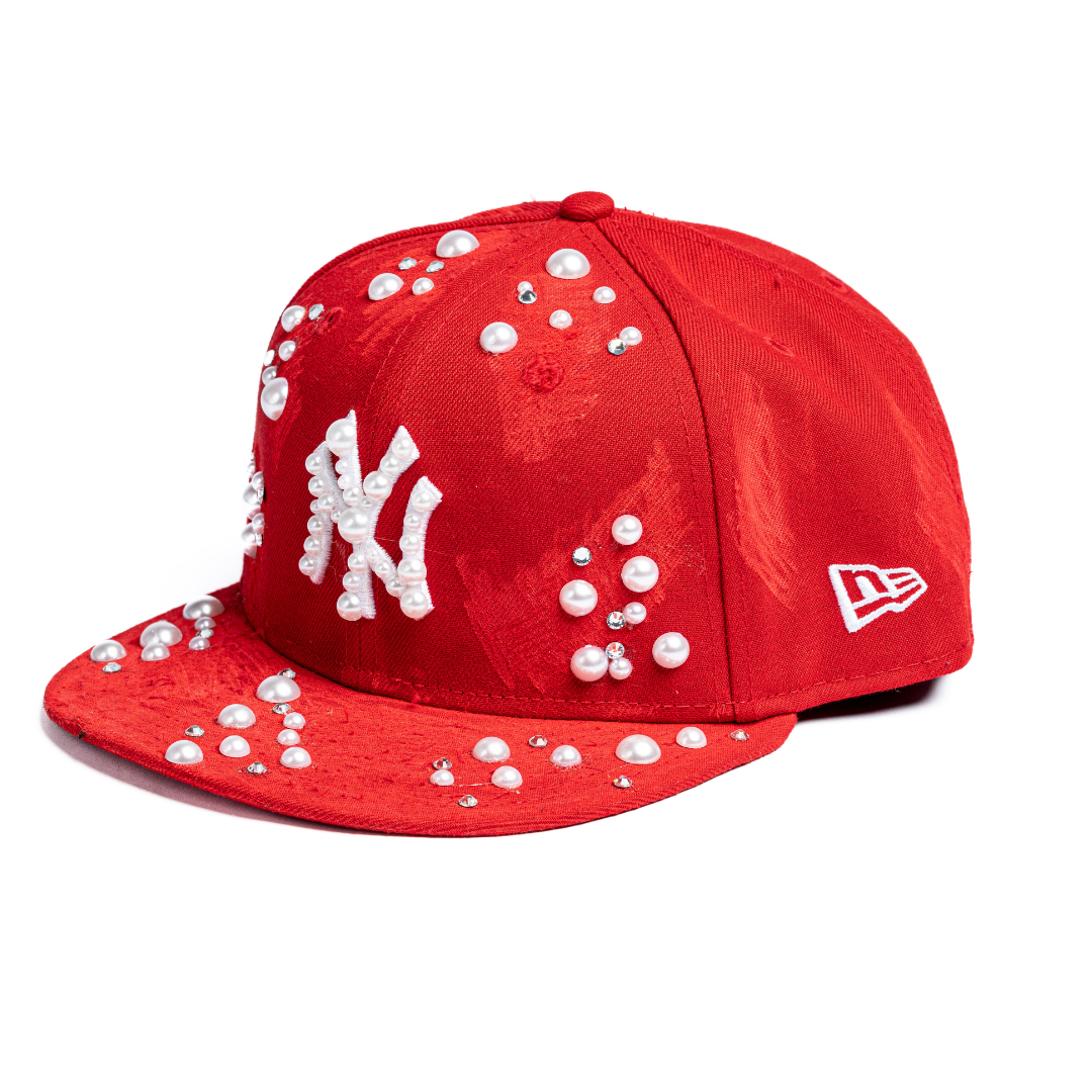 New Era Red - New York STRESSED PEARL
