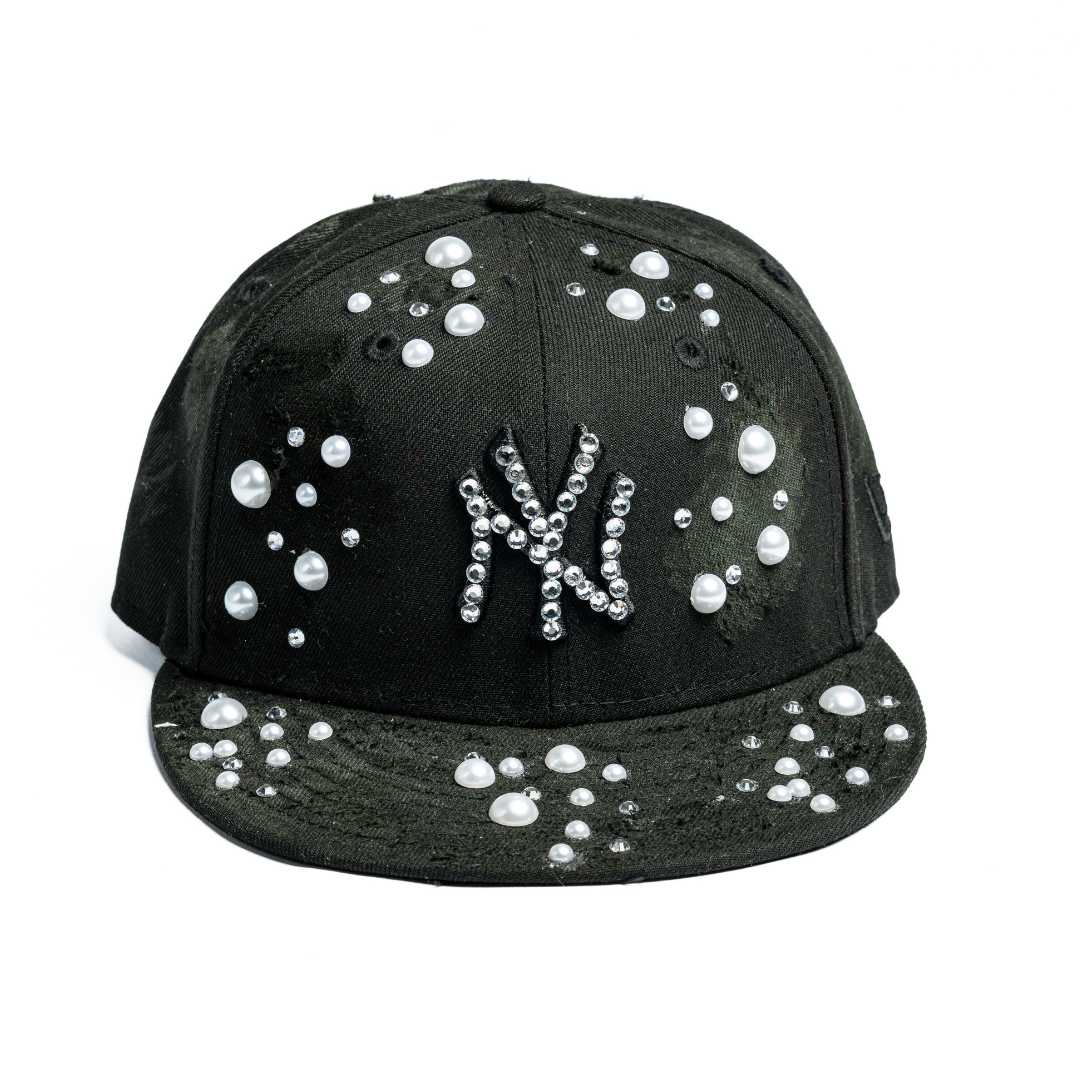 New Era Black - New York STRESSED PEARL