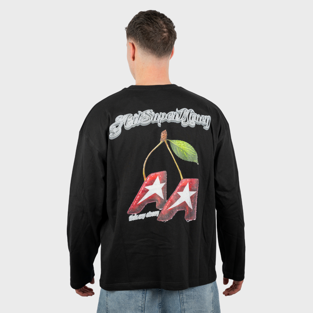 Artsupermoney Long Sleeve Cherry - Nero