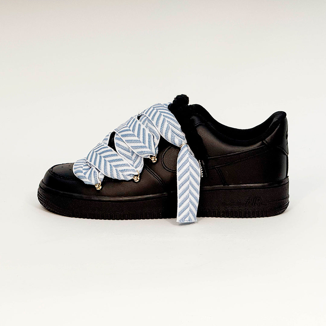 Air Force 1 Black Lanvin Rope Laces ICE