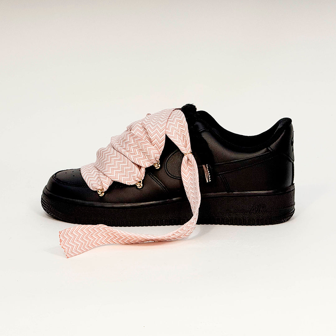 Air Force 1 Black Lanvin Rope Laces Rosa