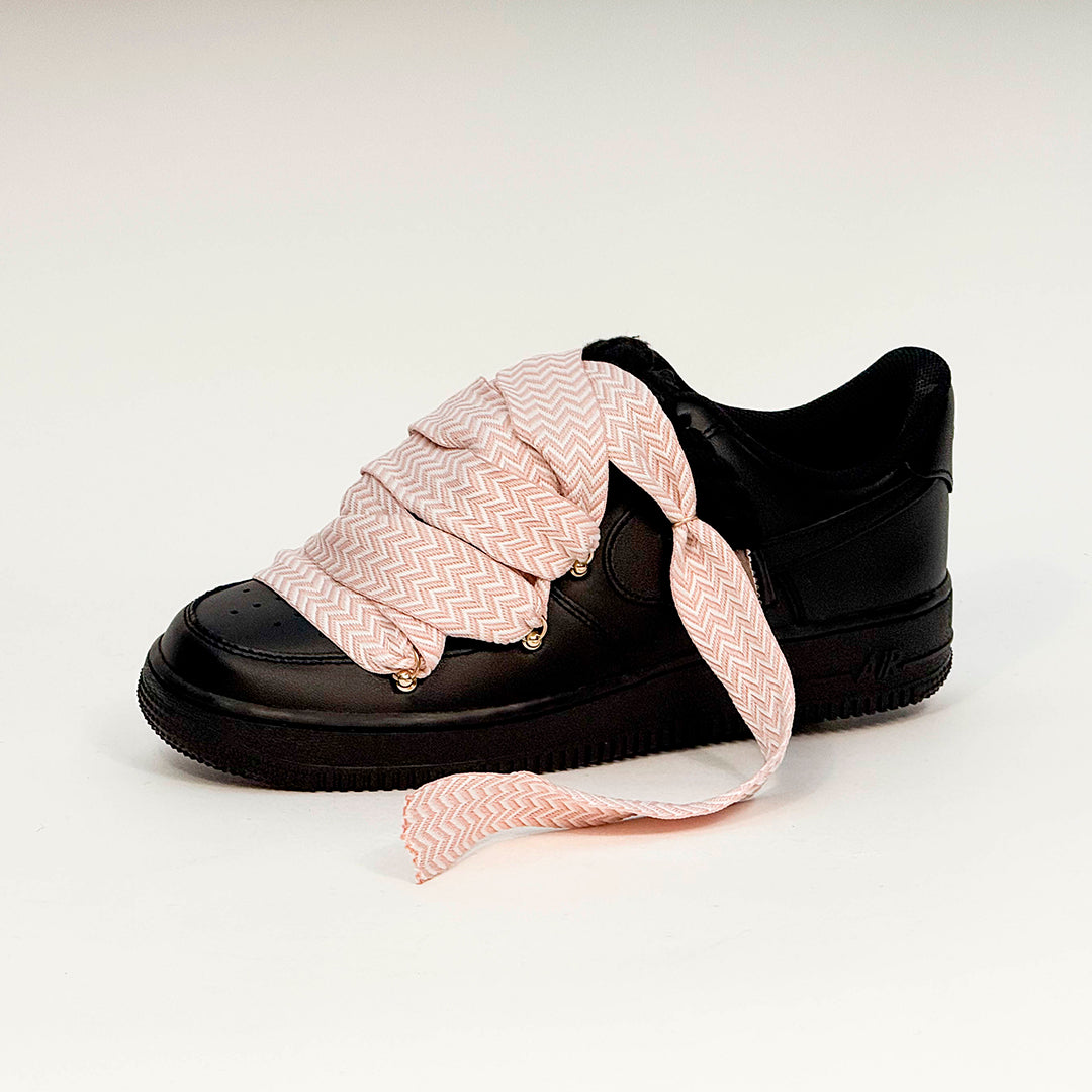Air Force 1 Black Lanvin Rope Laces Rosa