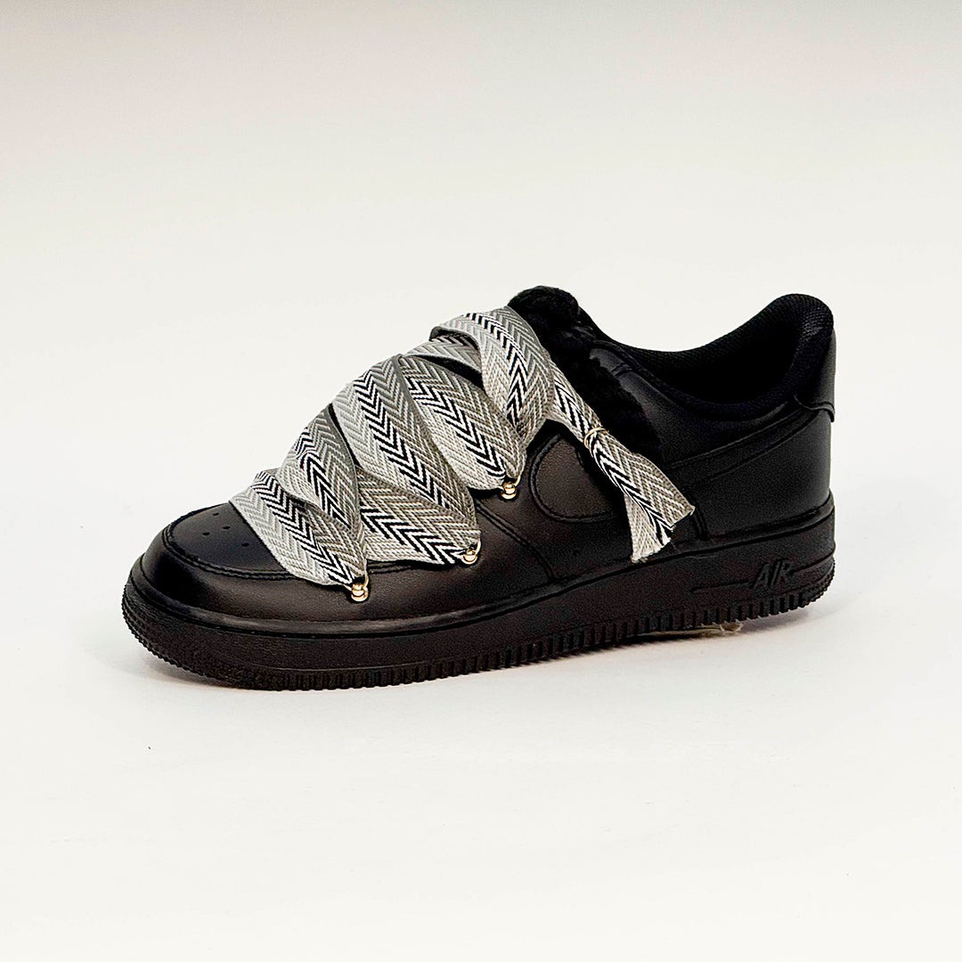 Air Force 1 Black Lanvin Rope Laces SMOKE