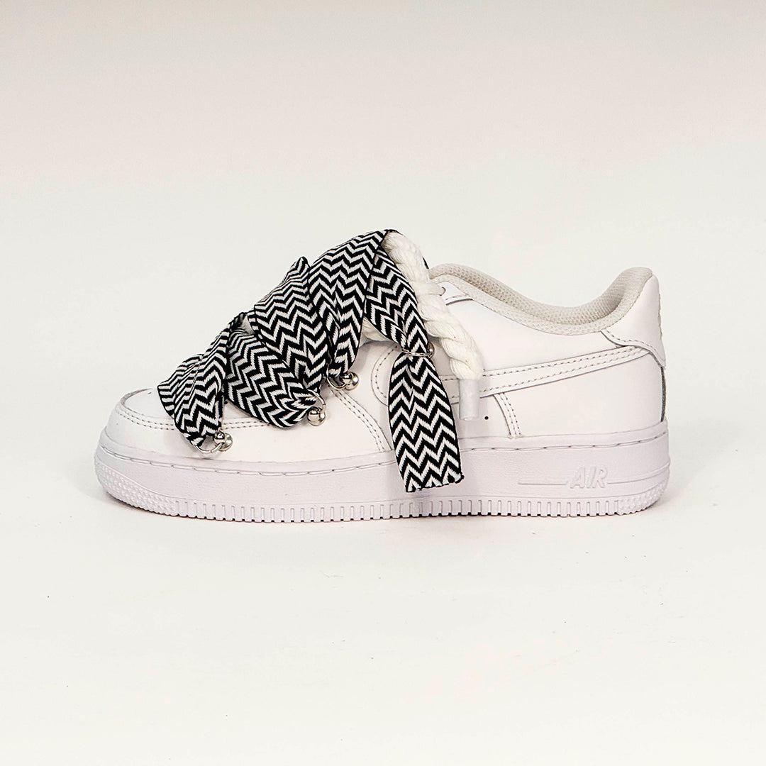 Air Force 1 White Lanvin Rope Laces Black