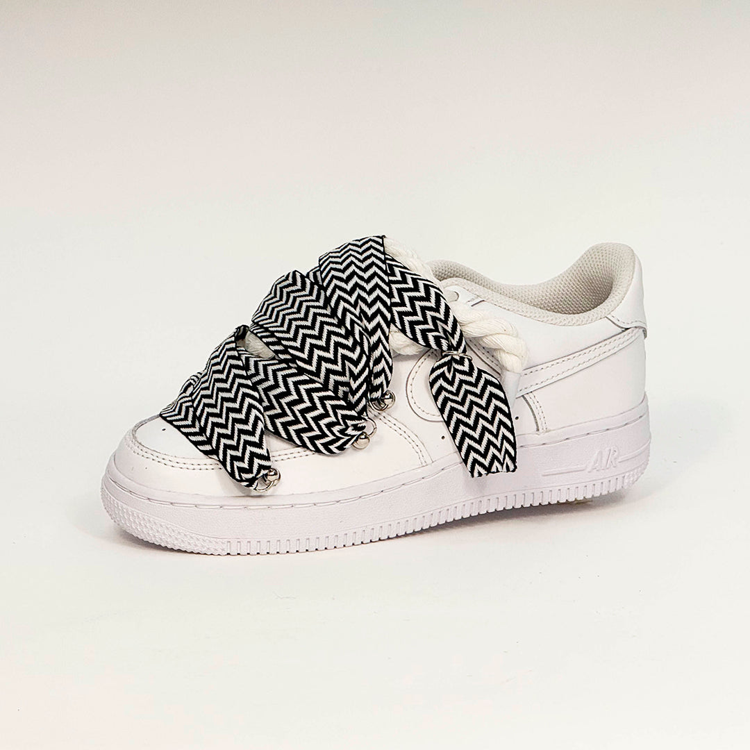 Air Force 1 White Lanvin Rope Laces Black