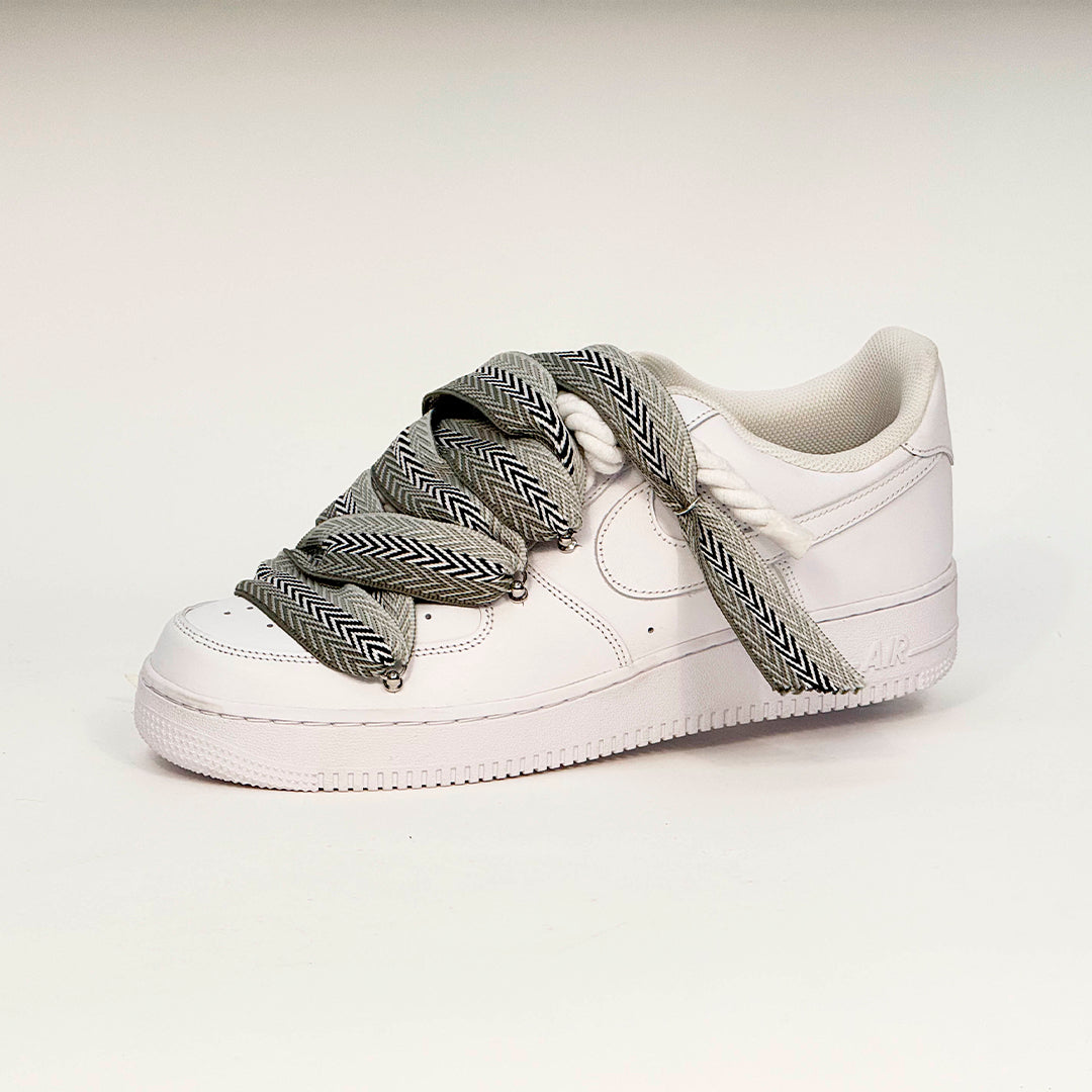 Air Force 1 White Lanvin Rope Laces SMOKE