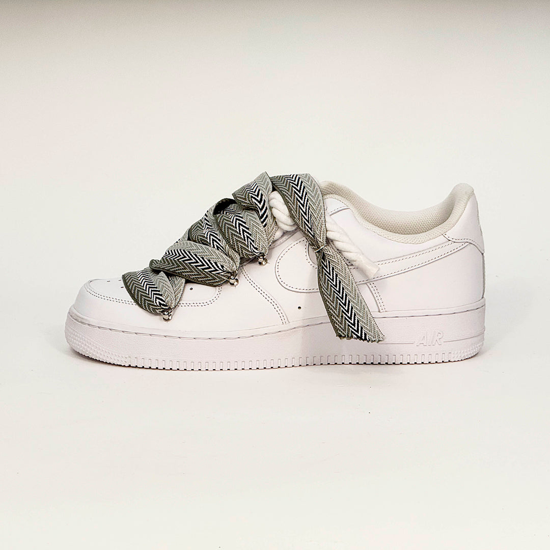 Air Force 1 White Lanvin Rope Laces SMOKE