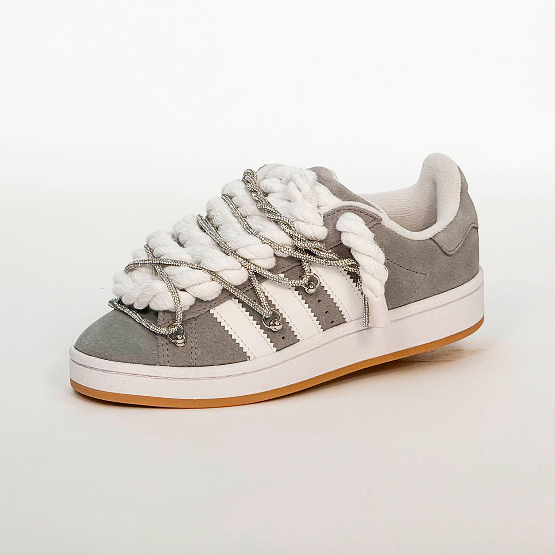 Adidas Campus 00s Grey Corda Laces W/Silver Overlaces