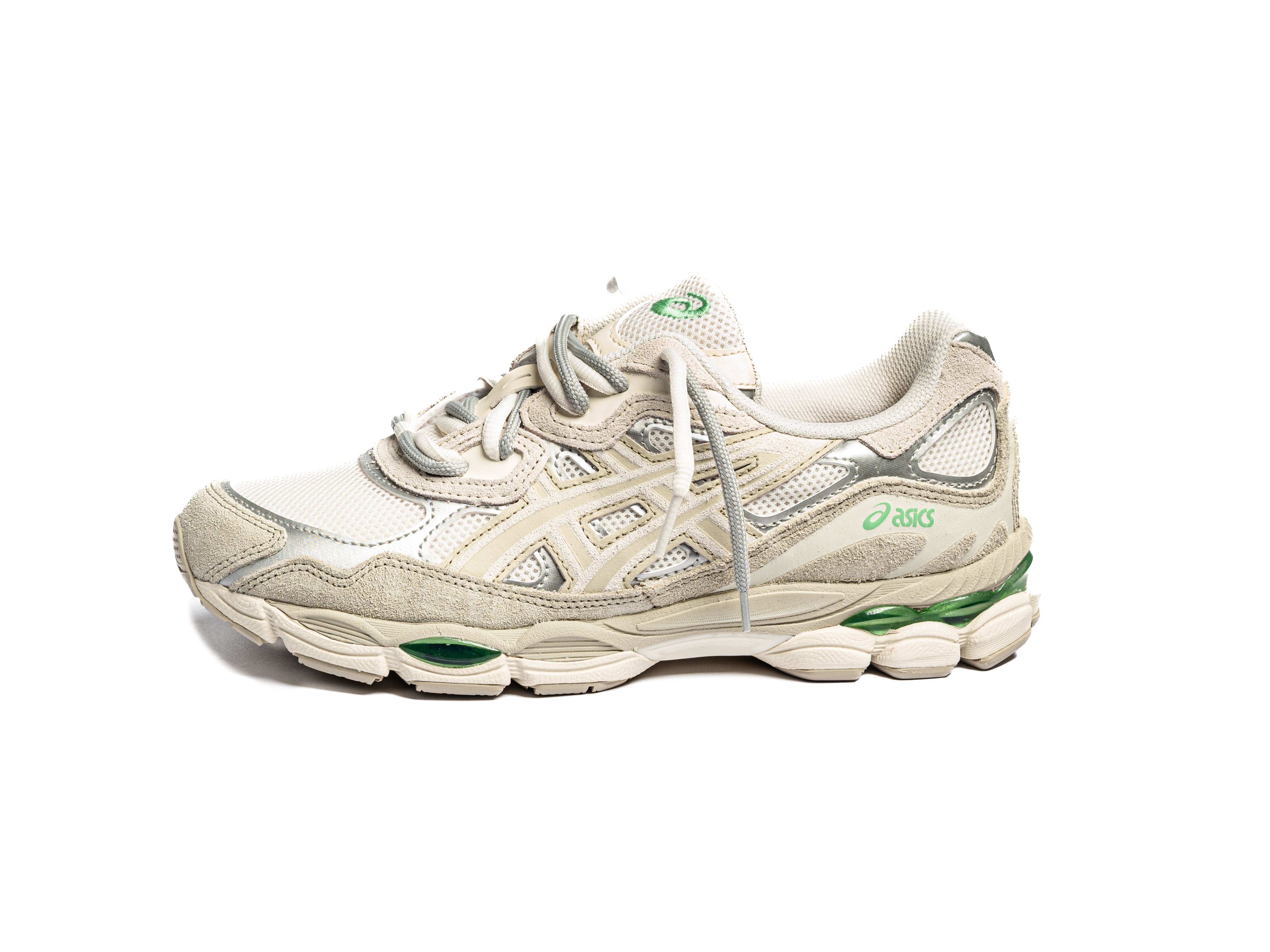 ASICS GEL-NYC CREAM FOSSIL IVORY GREEN DOUBLE LACES
