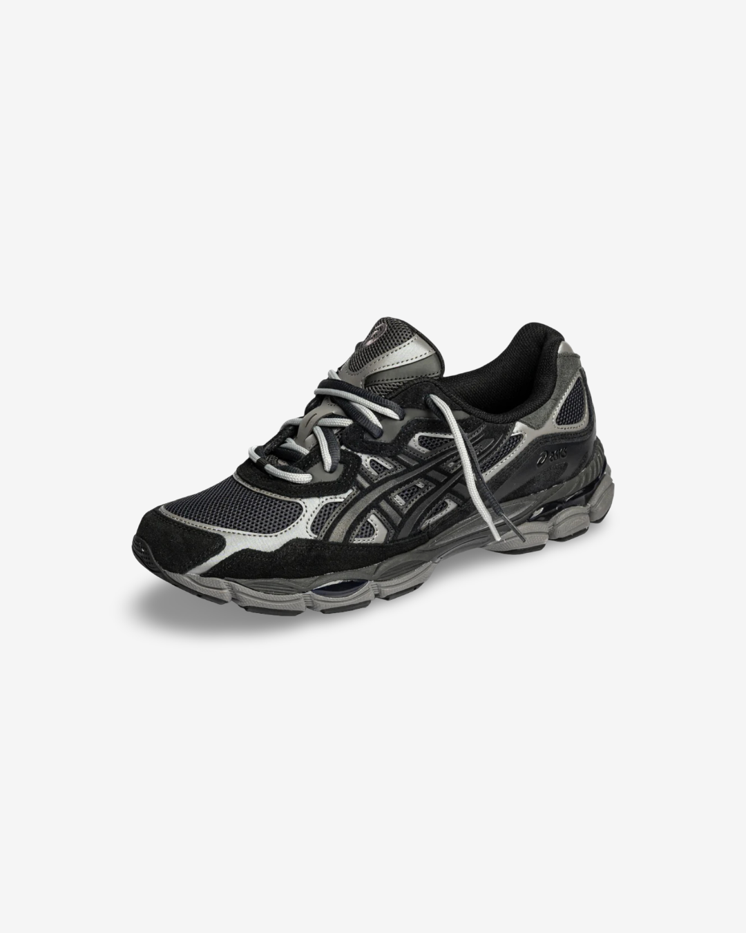 ASICS GEL-NYC GRAPHITE GREY BLACK DOUBLE LACES
