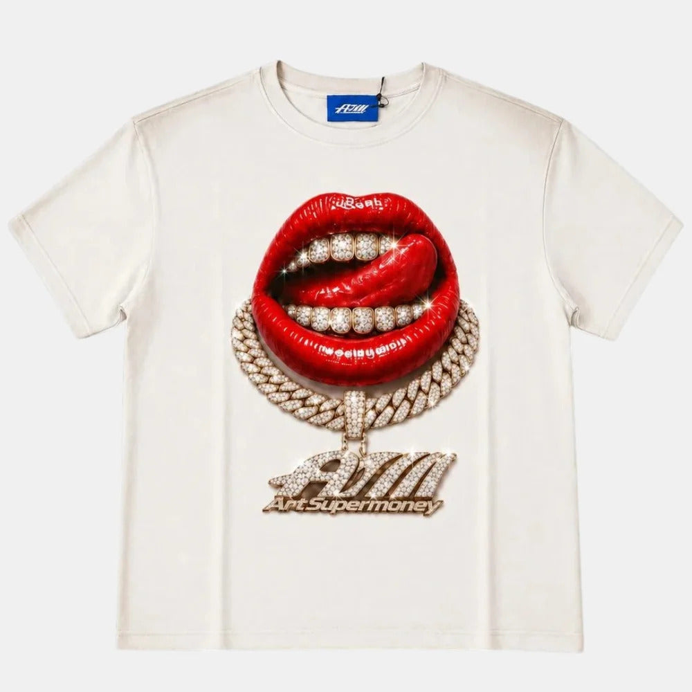 FW 2027 Artsupermoney Tee Grillz - WHT/BLK
