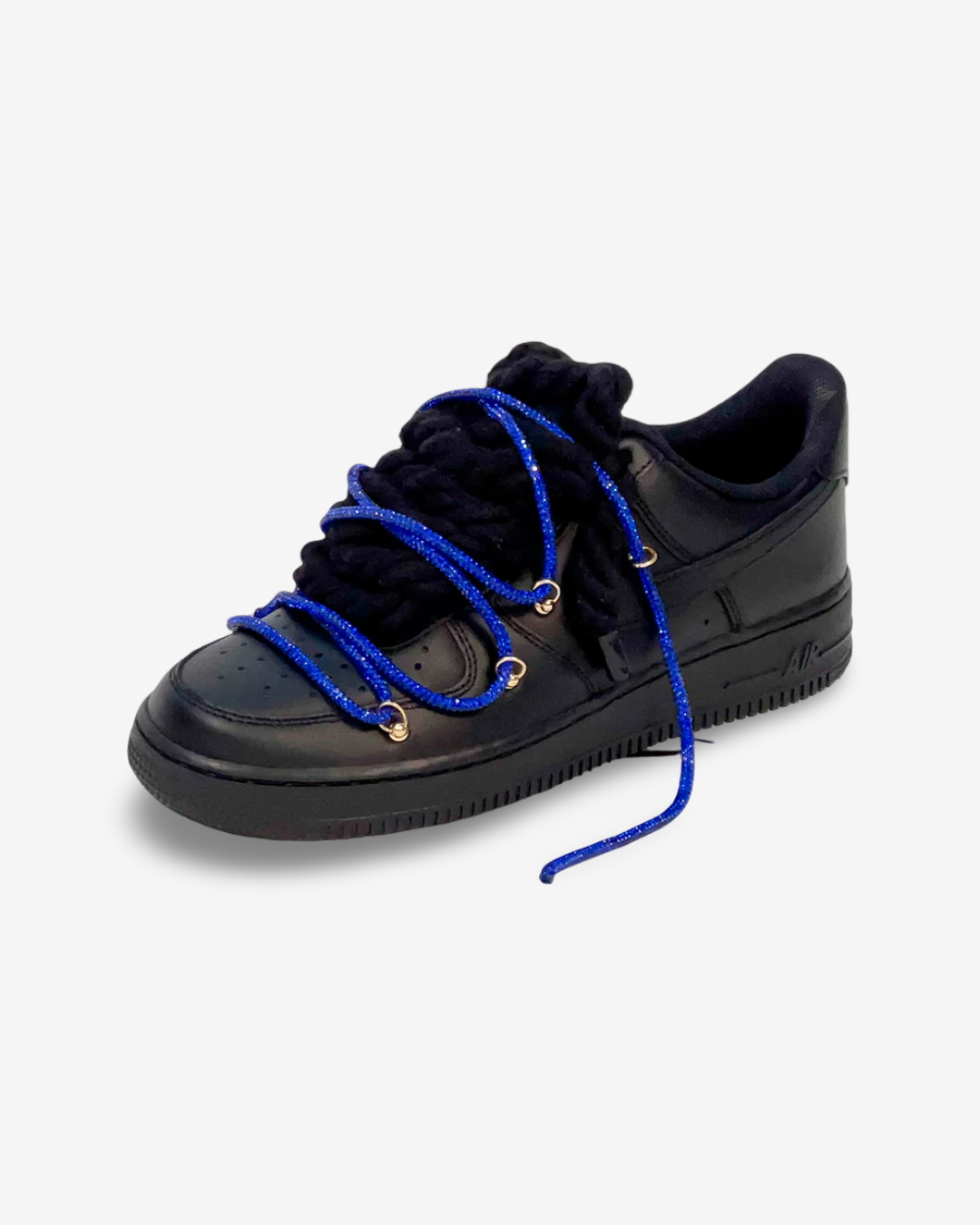 Air Force 1 Corda Laces Black Night Blue Overlaces