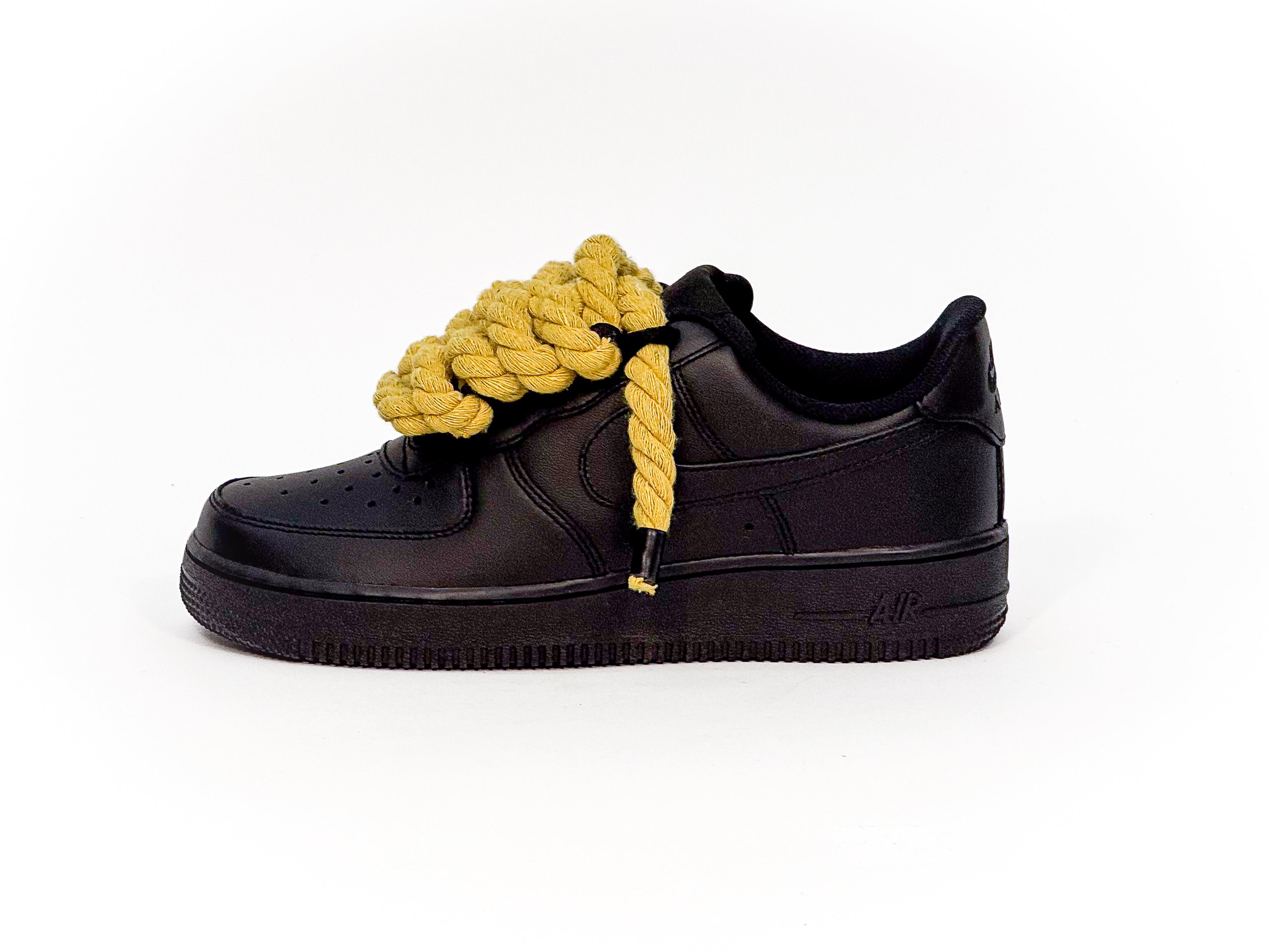 Air Force Black 07 Corda Laces YELLOW