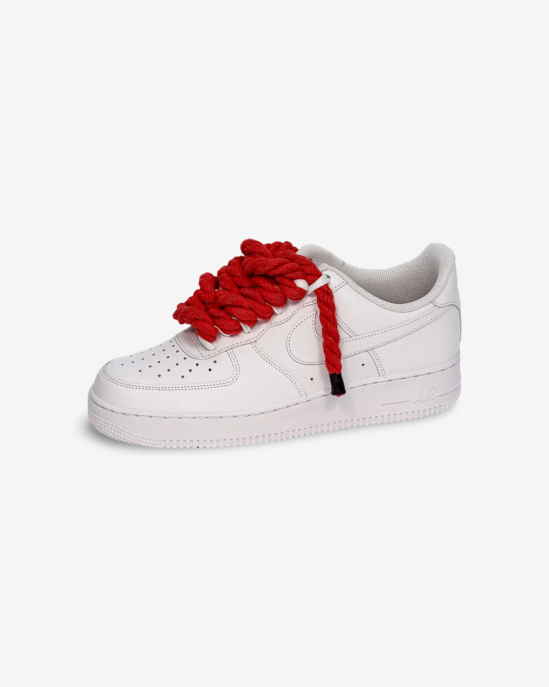 Air Force White Corda Laces RED