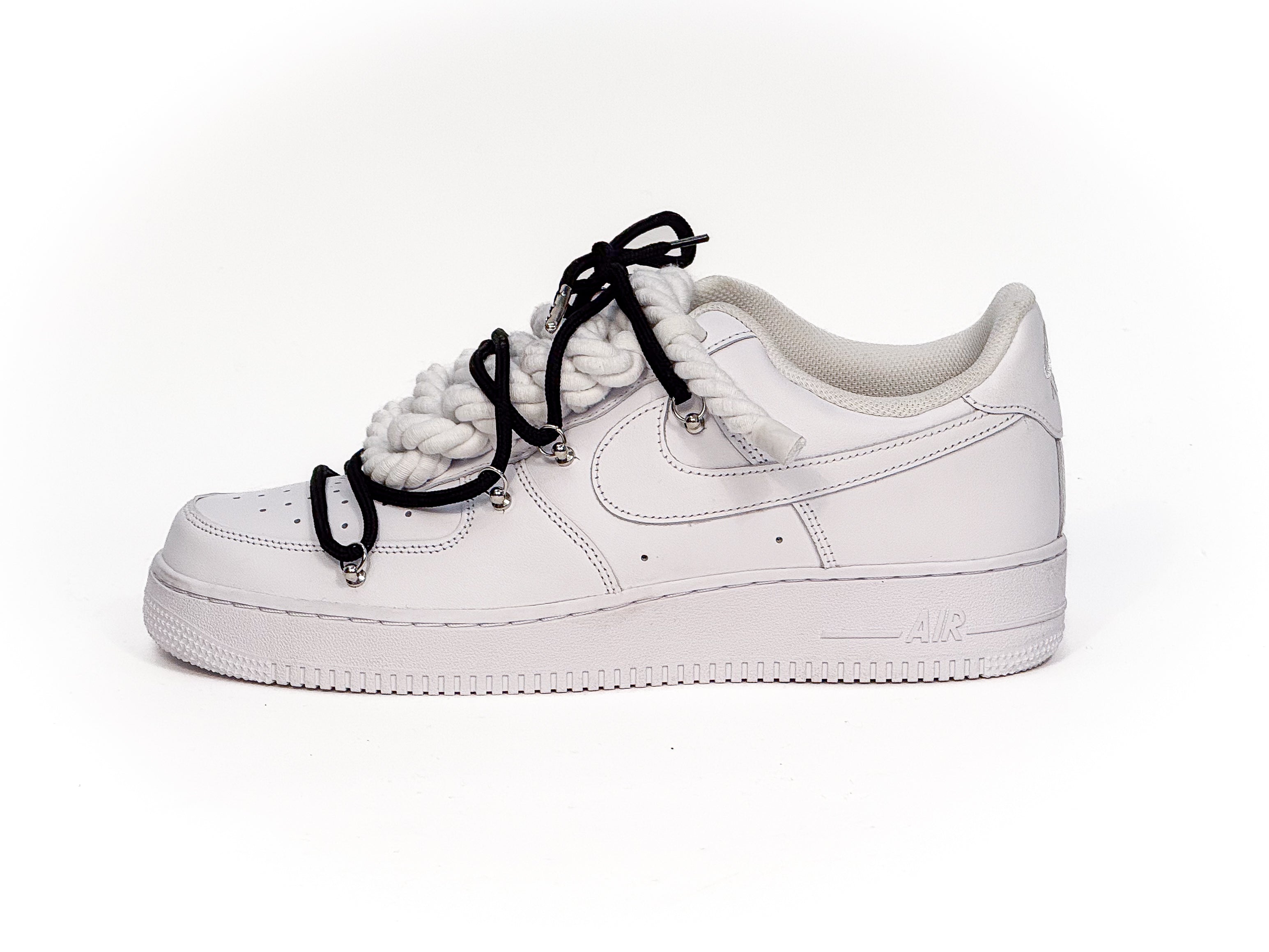 Air Force White W/Black Overlaces