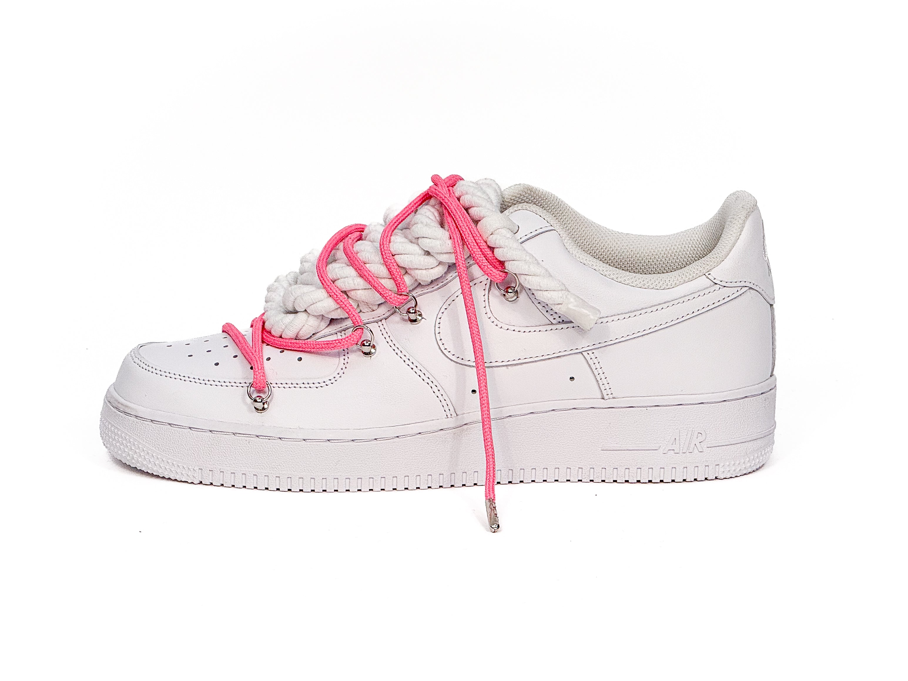 Air Force 1 Corda Laces White W/Pink Overlaces