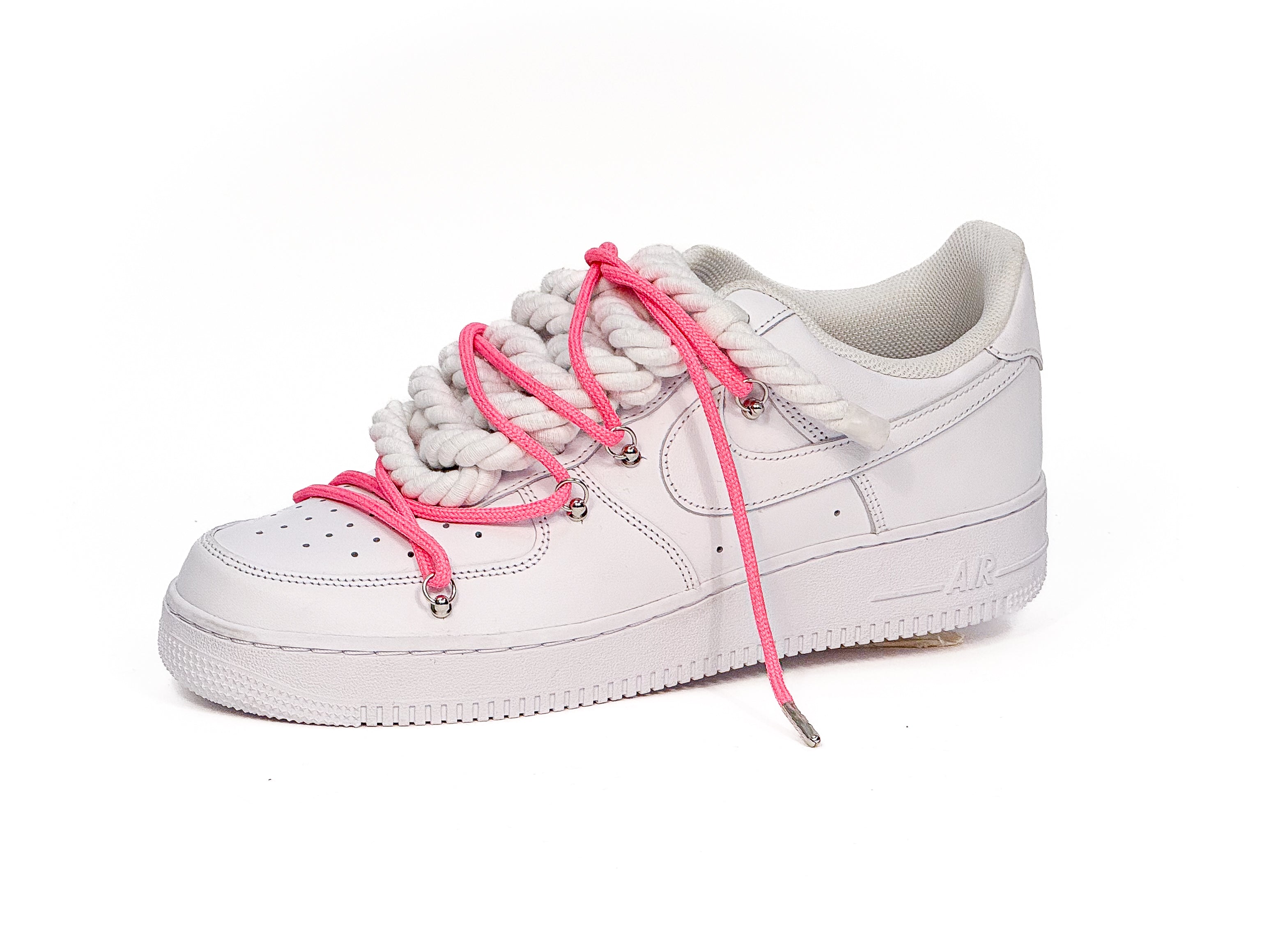 Air Force 1 Corda Laces White W/Pink Overlaces