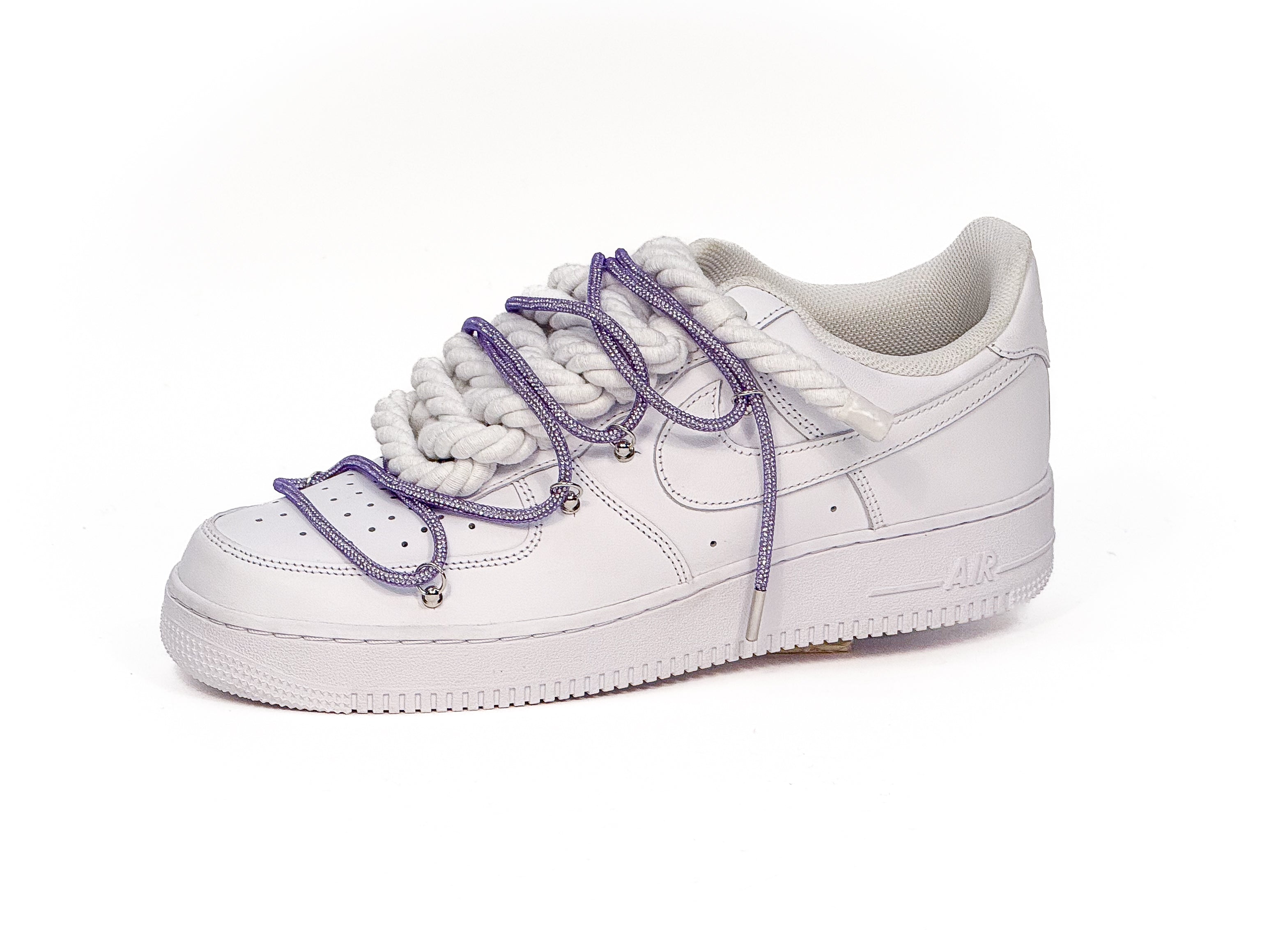 Air Force White W/Purple Overlaces