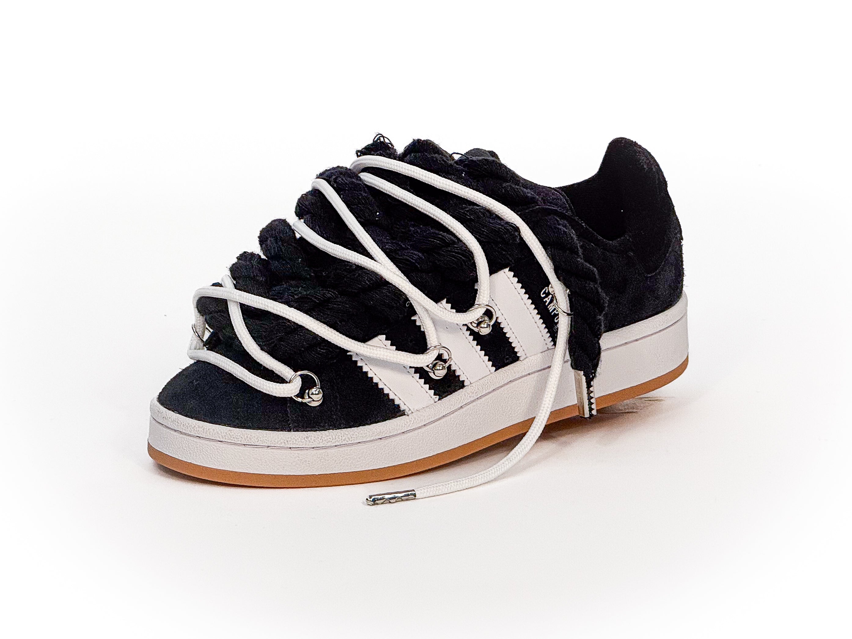 Adidas Campus 00s Black Corda W/White Overlaces