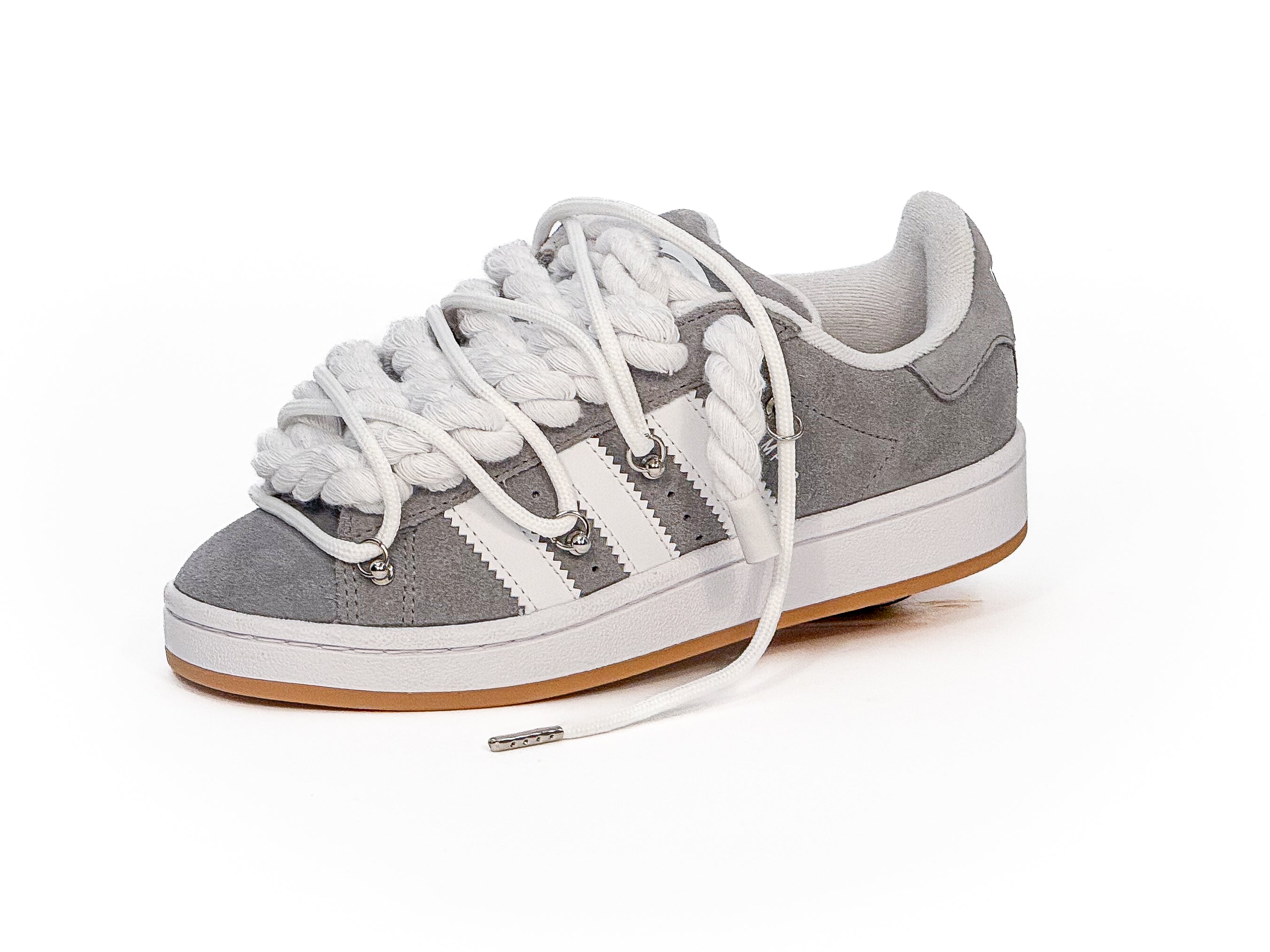 Adidas Campus 00s Grey Corda Laces W/White Overlaces