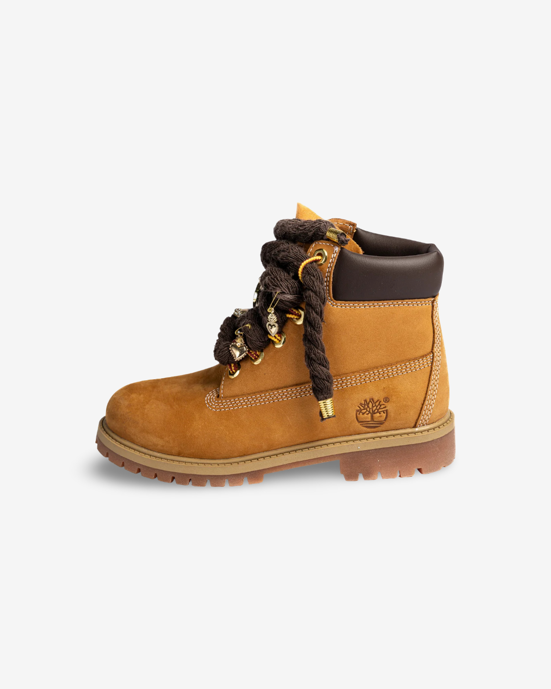Timberland 6" Premium Wheat Custom Charm Choco