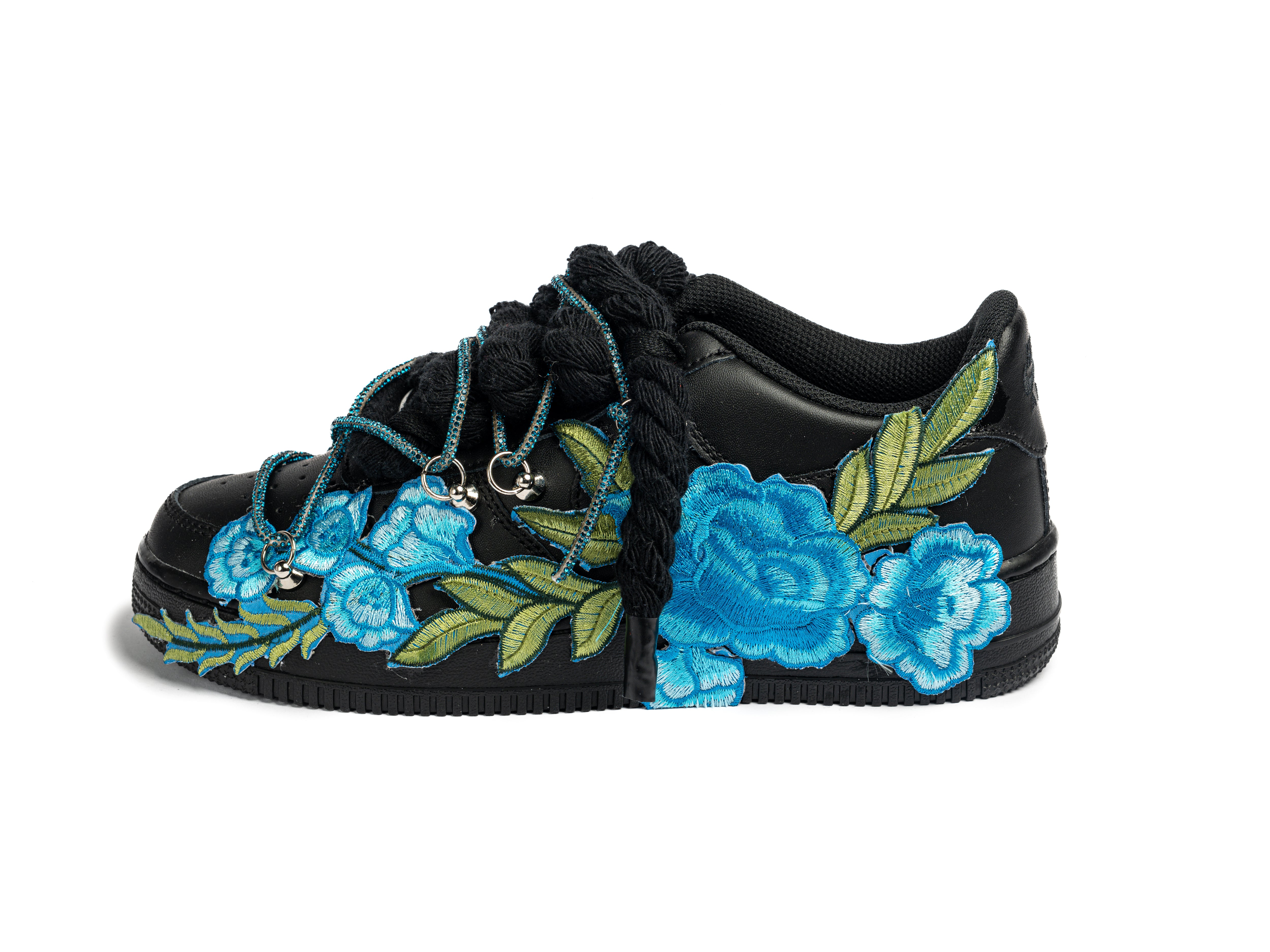 Air Force 1 BLACK BLUE ROSES