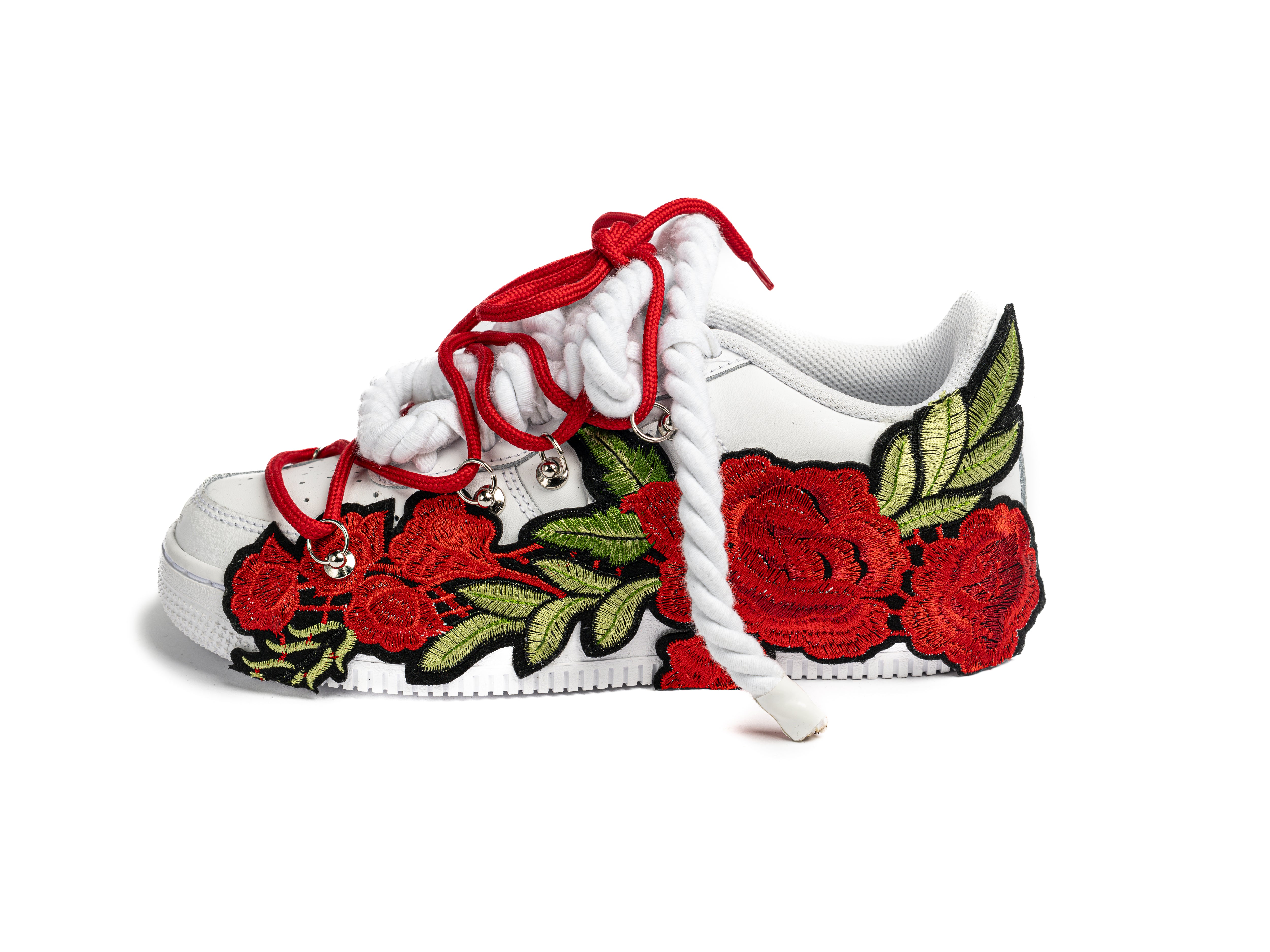 Air Force 1 White RED ROSES