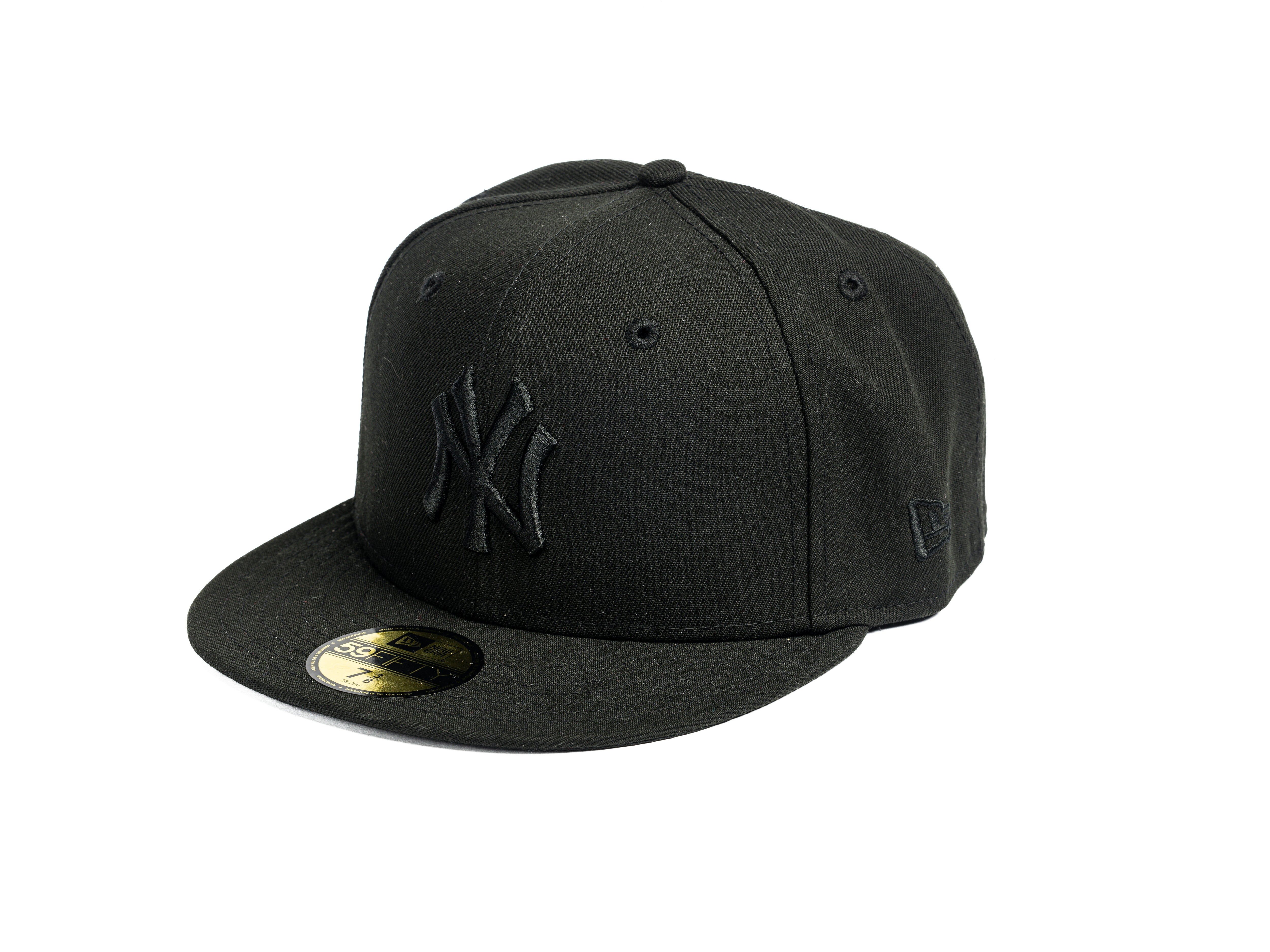 New Era Fitted Black Cap "NY" Black