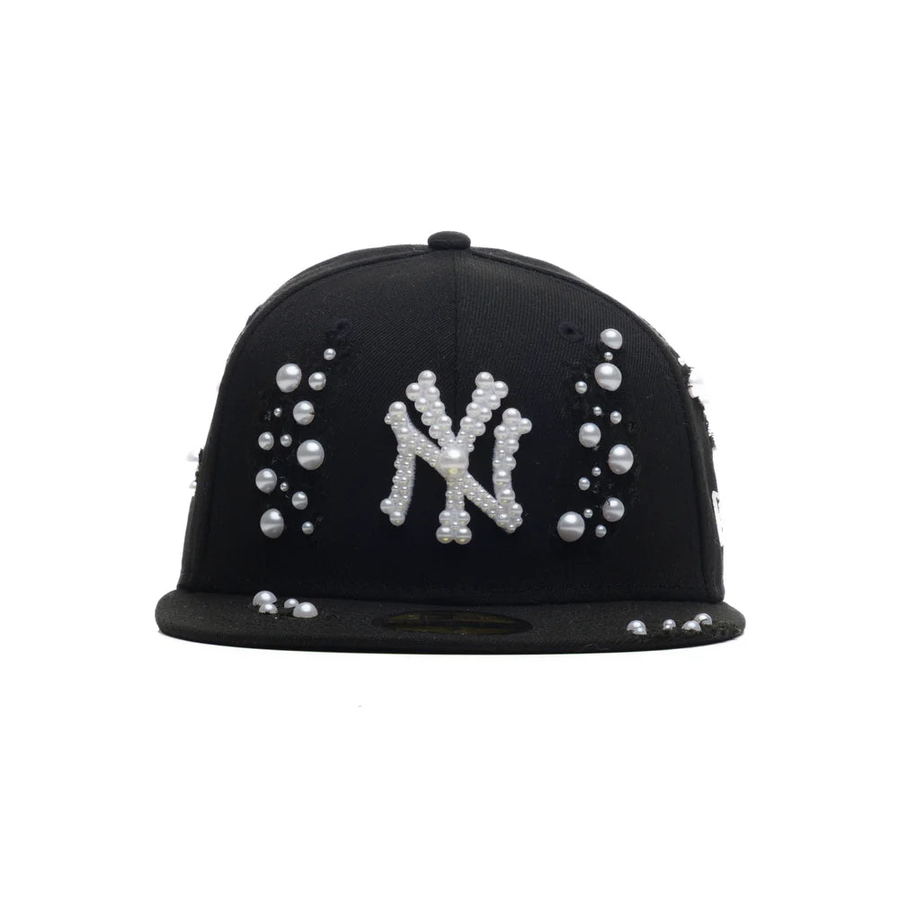 New York Yankees White Pearls Black