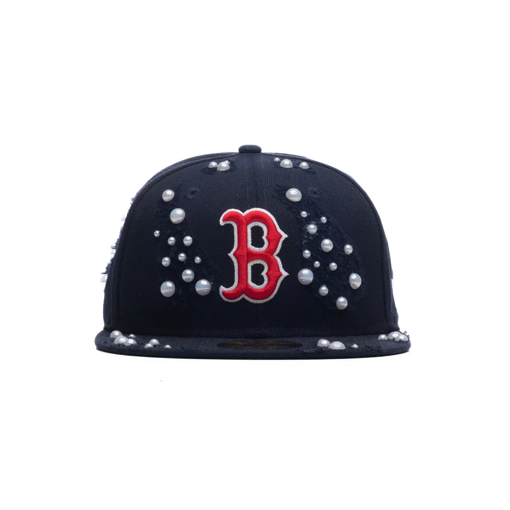New Era Fitted Cap Boston Red Sox Custom Pearl