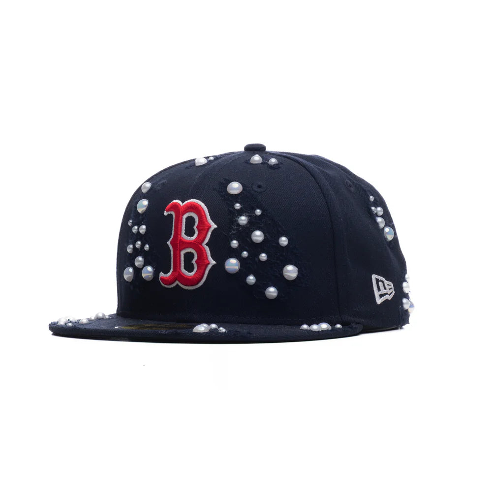 New Era Fitted Cap Boston Red Sox Custom Pearl