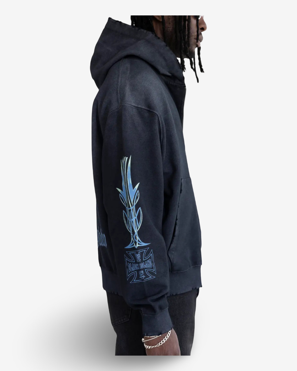 BLACK ISLAND - ZIP HOODIE BLACK CHOPPER 2091