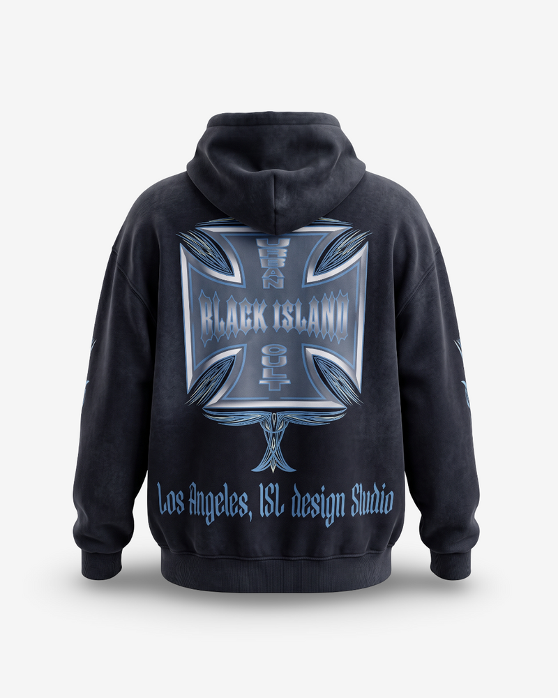BLACK ISLAND - ZIP HOODIE BLACK CHOPPER 2091
