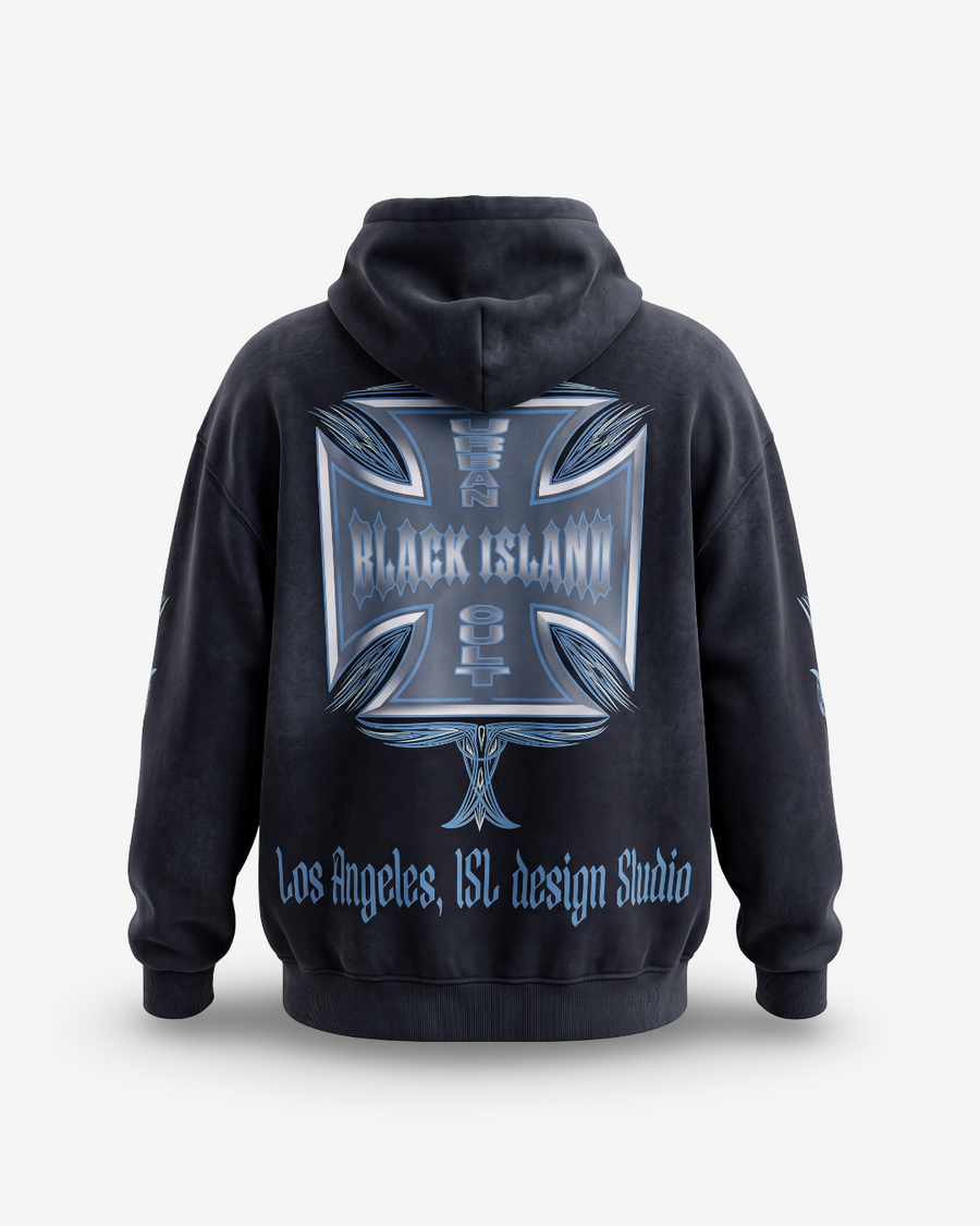 BLACK ISLAND - ZIP HOODIE BLACK CHOPPER 2091
