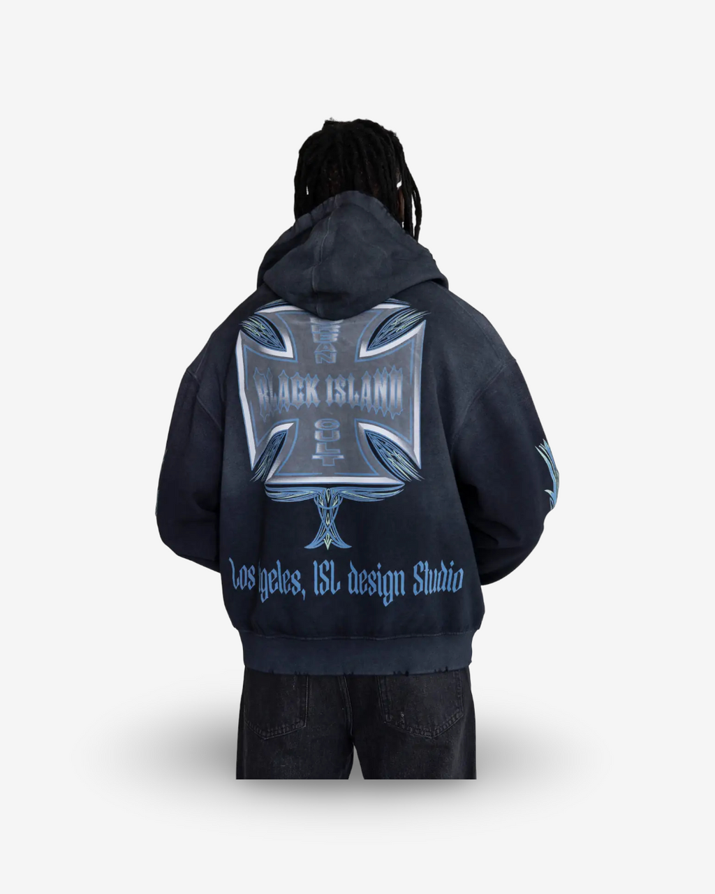 BLACK ISLAND - ZIP HOODIE BLACK CHOPPER 2091