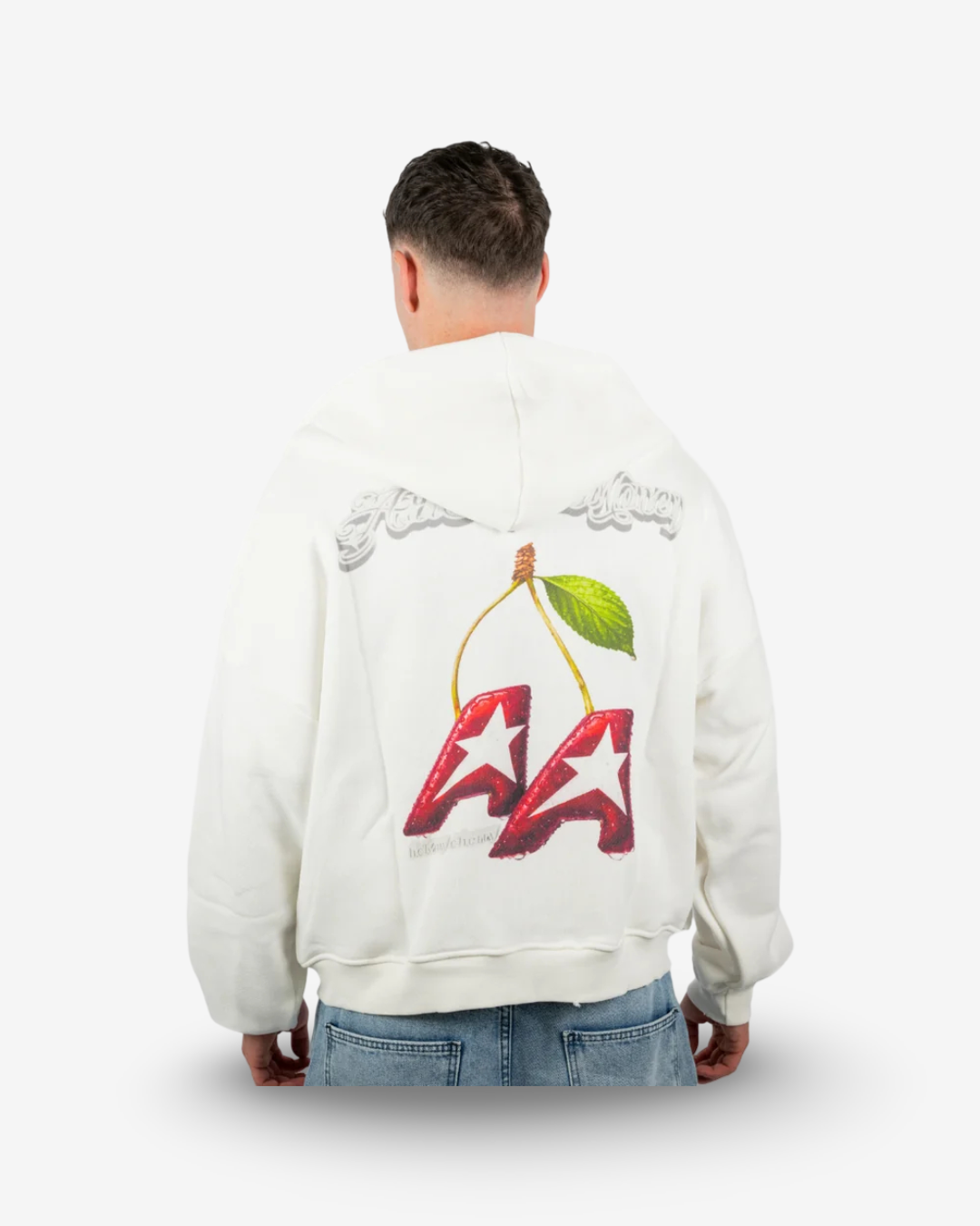 Artsupermoney Zip Hoodie Cherry - Off White