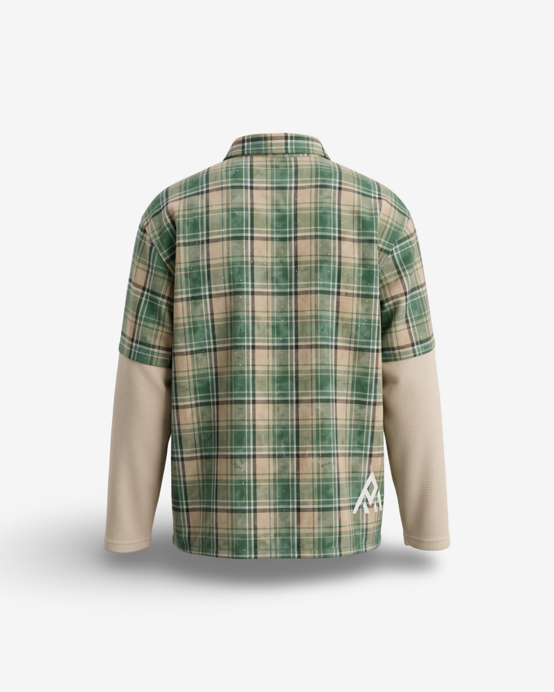 PAPER MONEY - CAMICIA LAYERED GREEN