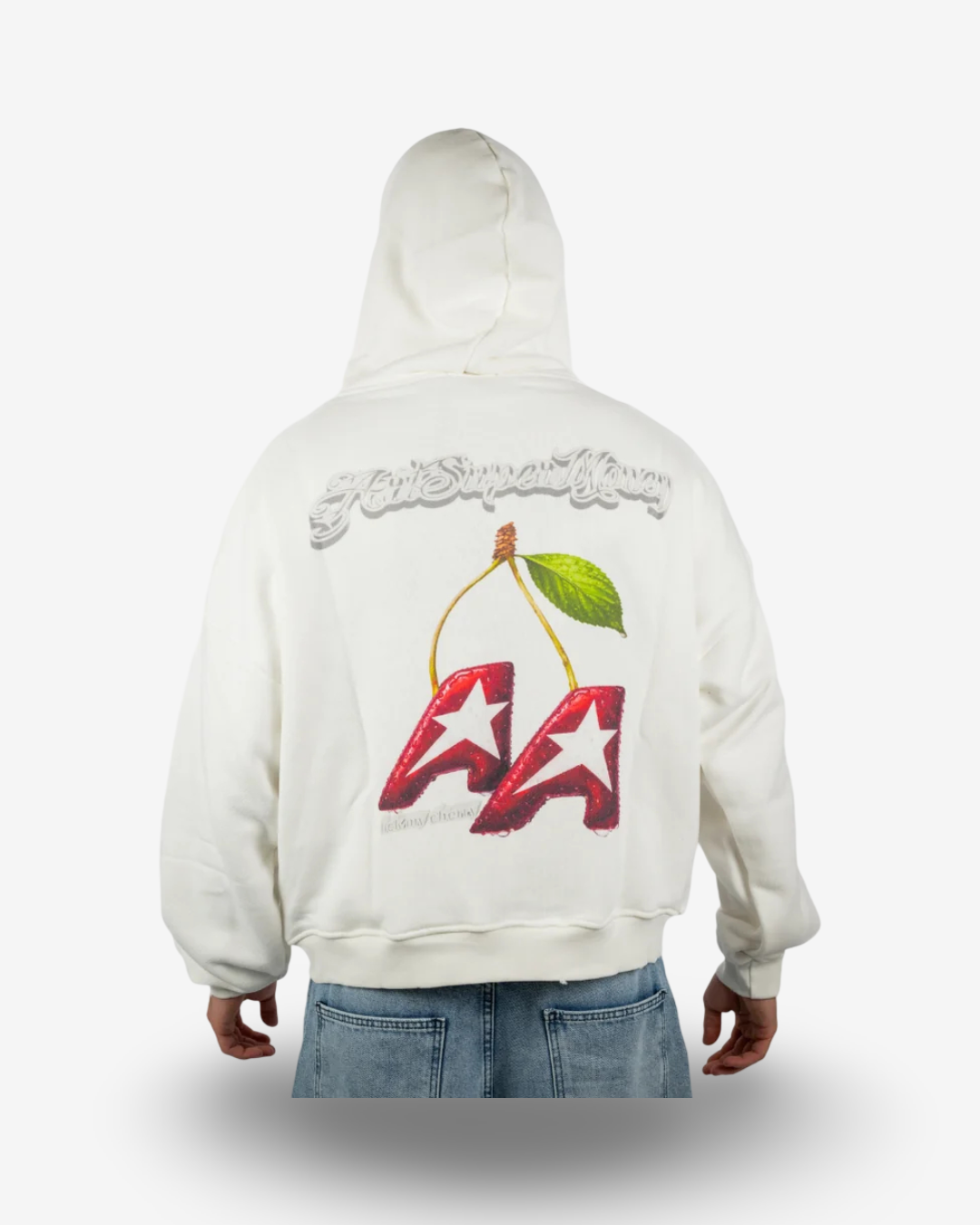 Artsupermoney Zip Hoodie Cherry - Off White